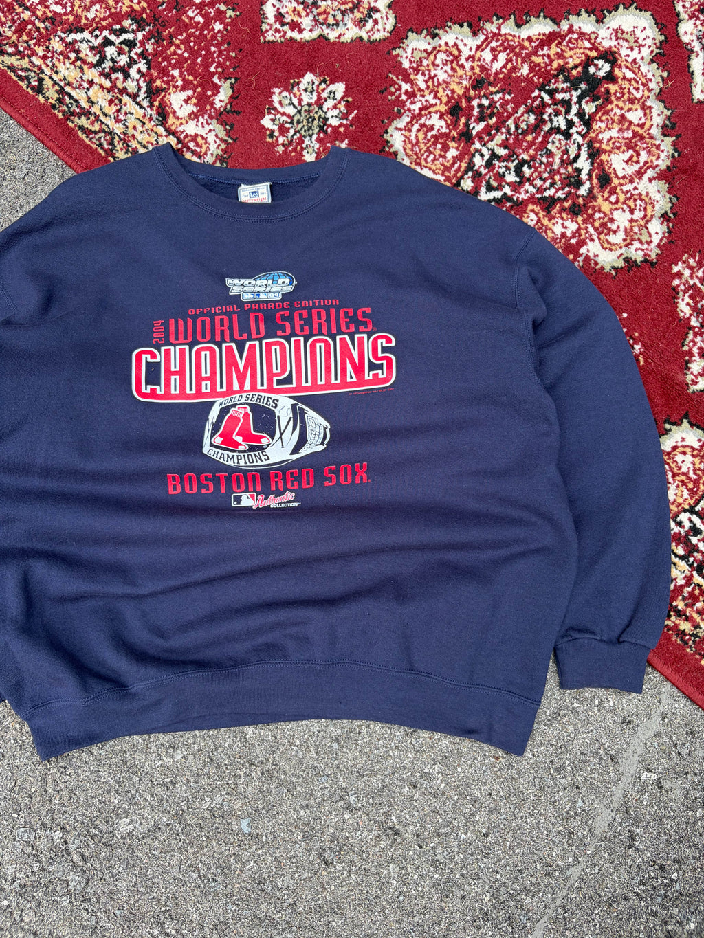 Vintage 2004 Boston Red Sox MLB Ring Graphic Sweatshirt Size XL