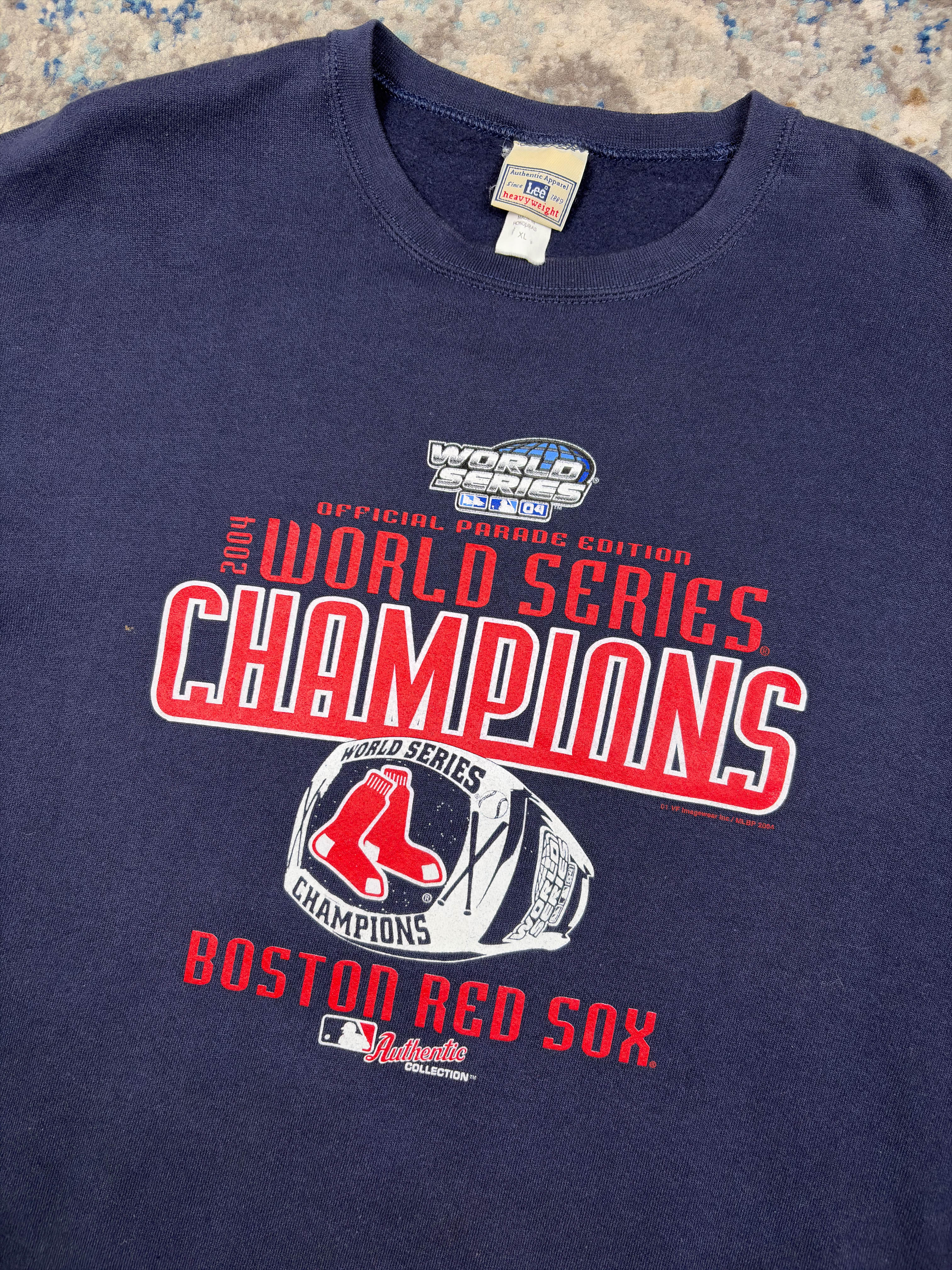 Vintage 2004 Boston Red Sox MLB Ring Graphic Sweatshirt Size XL