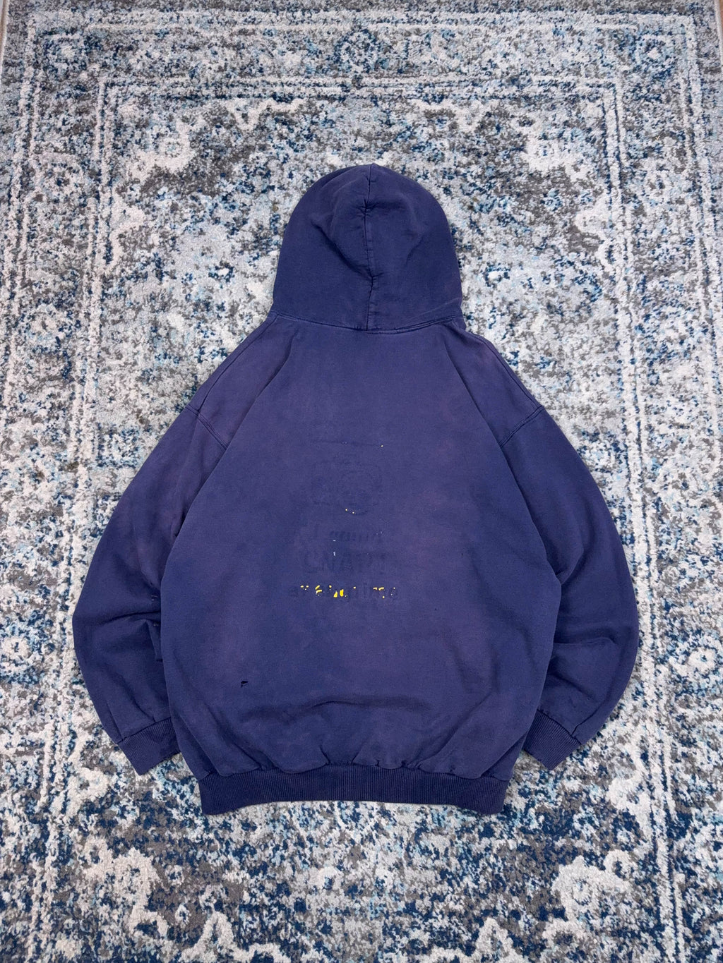 Vintage Orange County Choppers Flame Graphic Hooded Sweatshirt Size Large