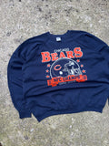 Vintage 1988 Chicago Bears NFL Helmet Graphic Football Sweatshirt Size XL