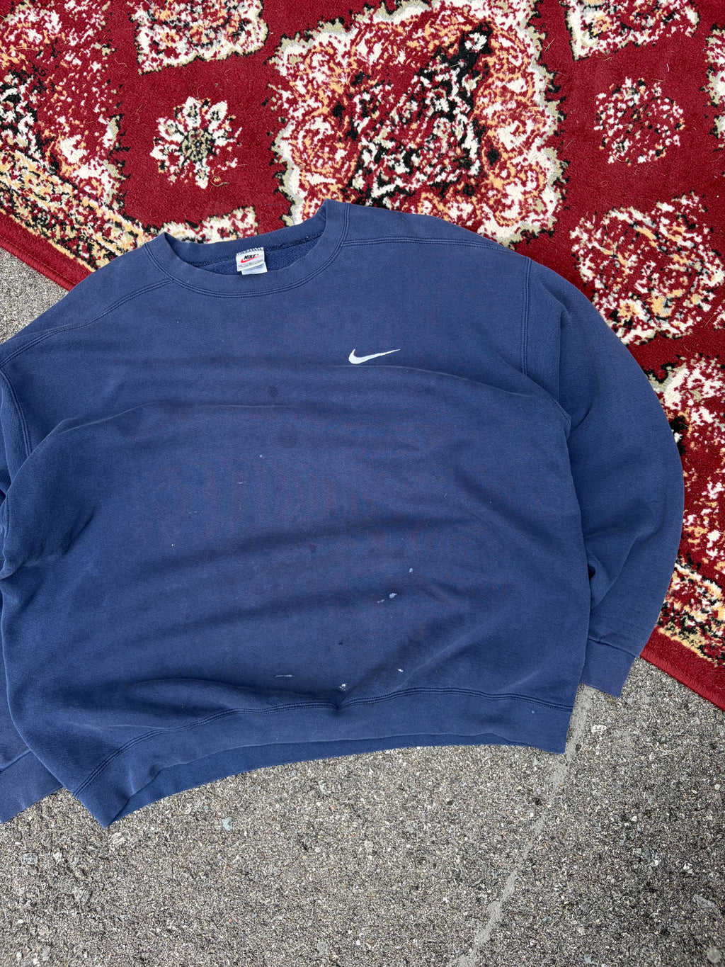Vintage 90s Nike Embroidered Mini Swoosh Crewneck Sweatshirt Size XL
