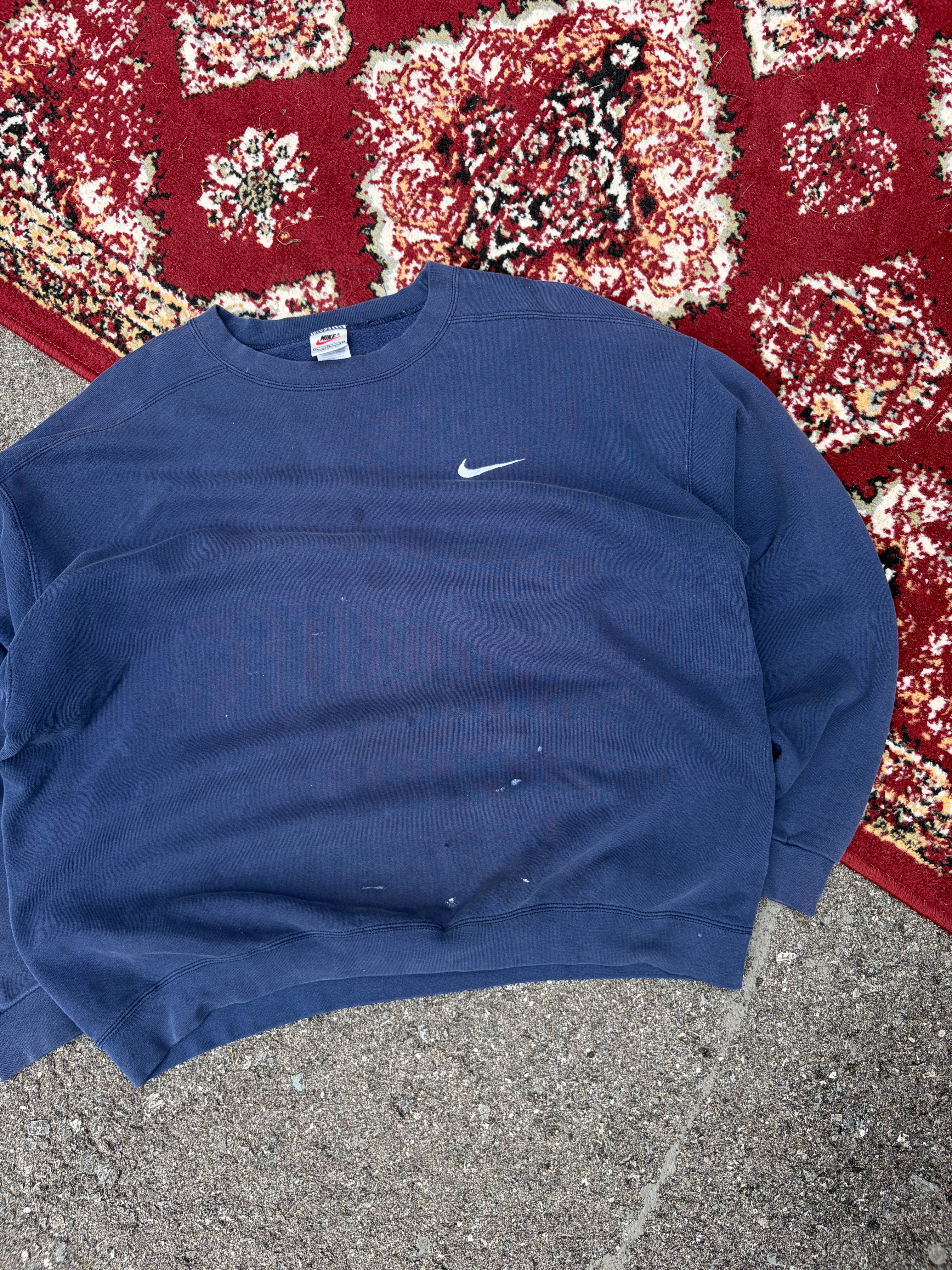 Vintage 90s Nike Embroidered Mini Swoosh Crewneck Sweatshirt Size XL