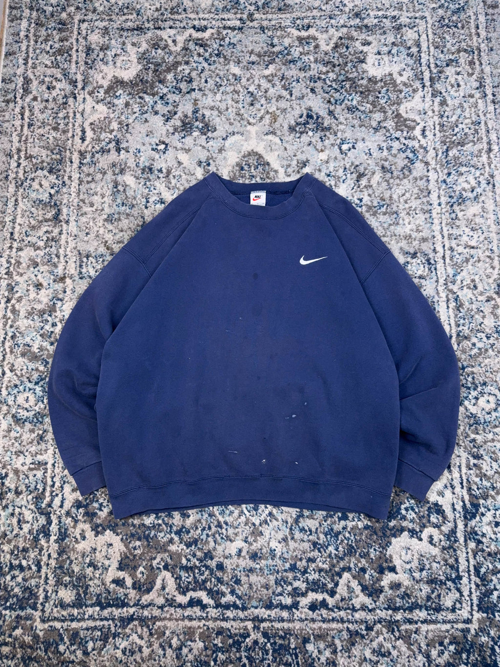 Vintage 90s Nike Embroidered Mini Swoosh Crewneck Sweatshirt Size XL