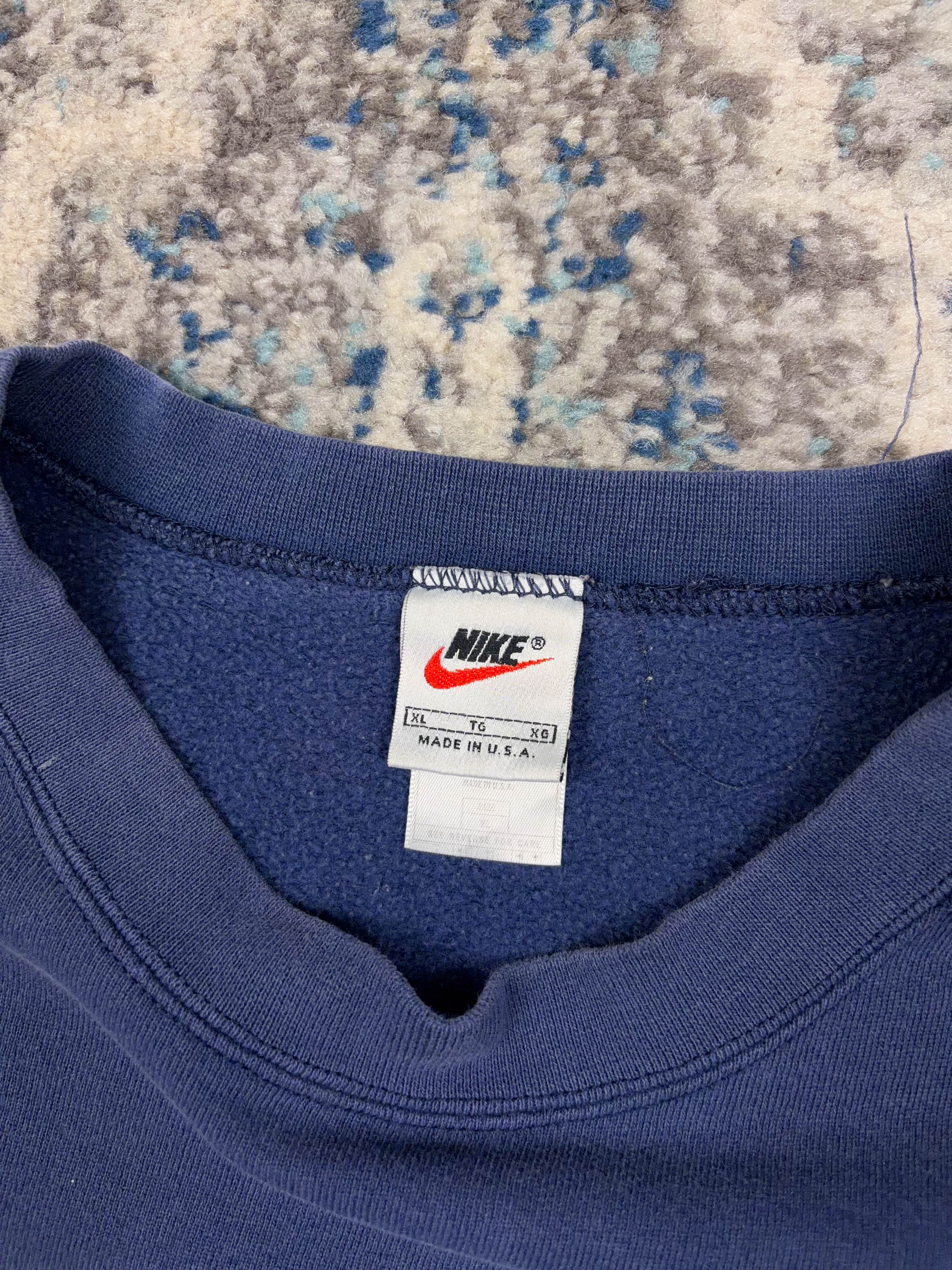 Vintage 90s Nike Embroidered Mini Swoosh Crewneck Sweatshirt Size XL
