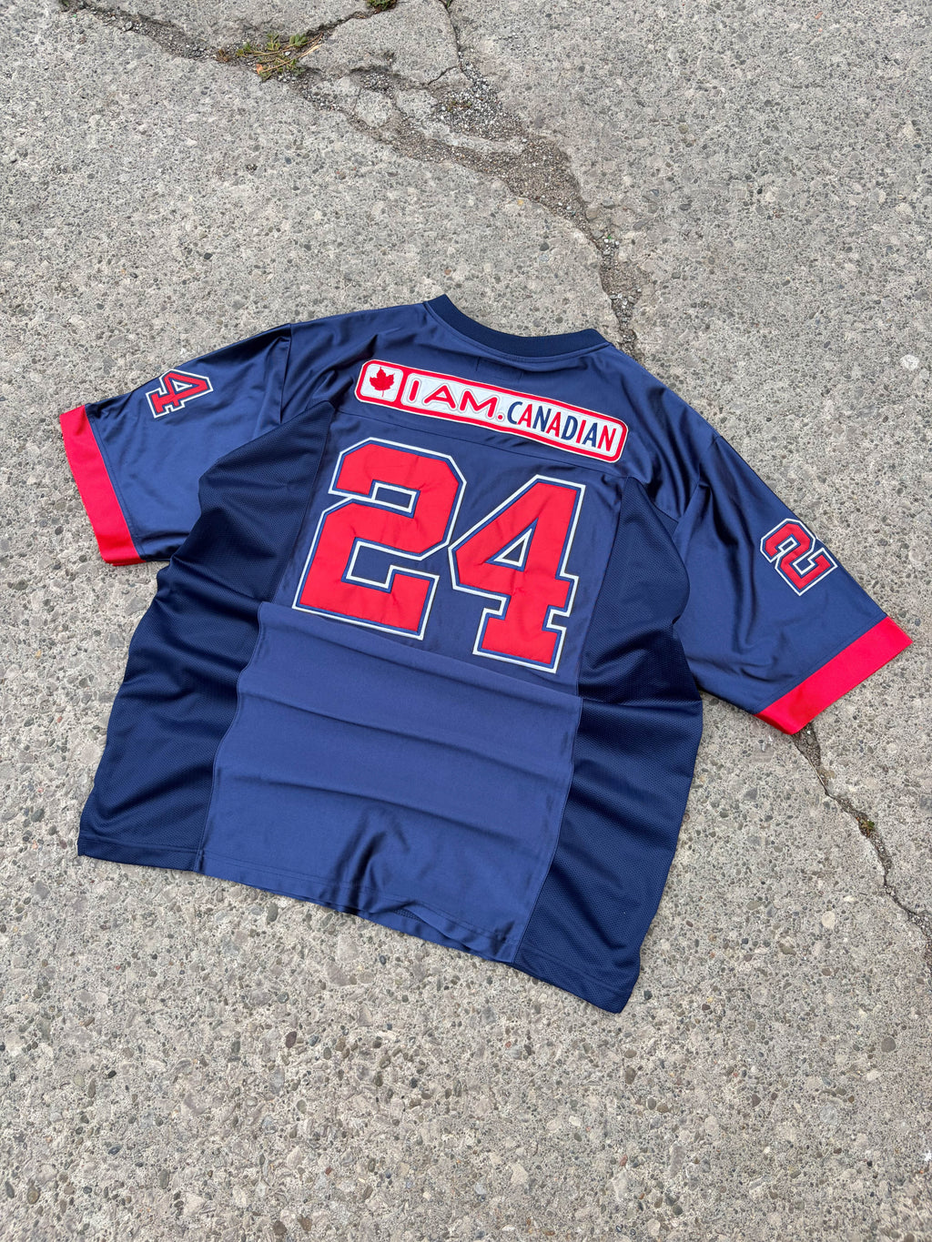 Vintage Molson I Am Canadian Beer Promo Football Jersey Size Large