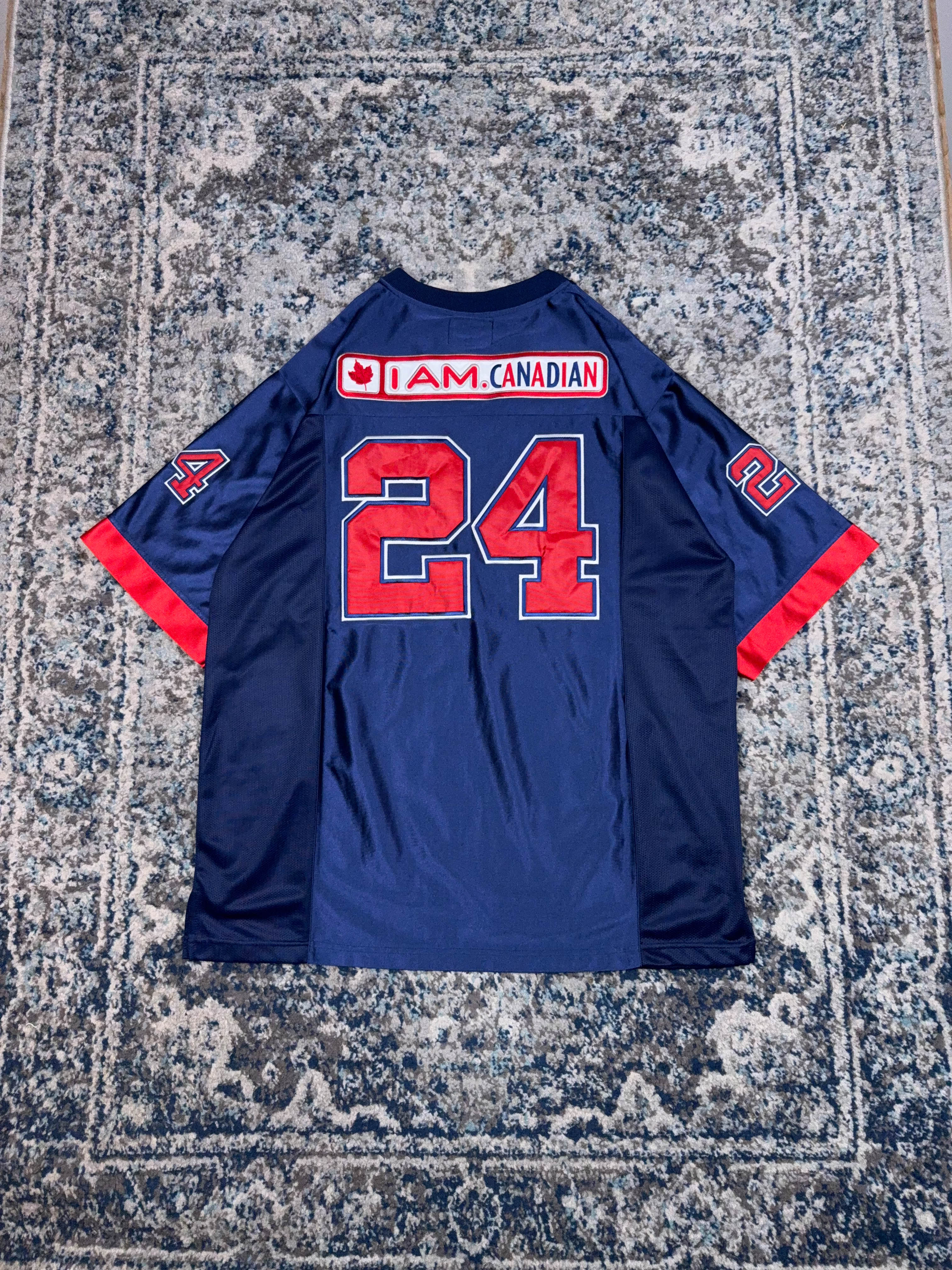 Vintage Molson I Am Canadian Beer Promo Football Jersey Size Large