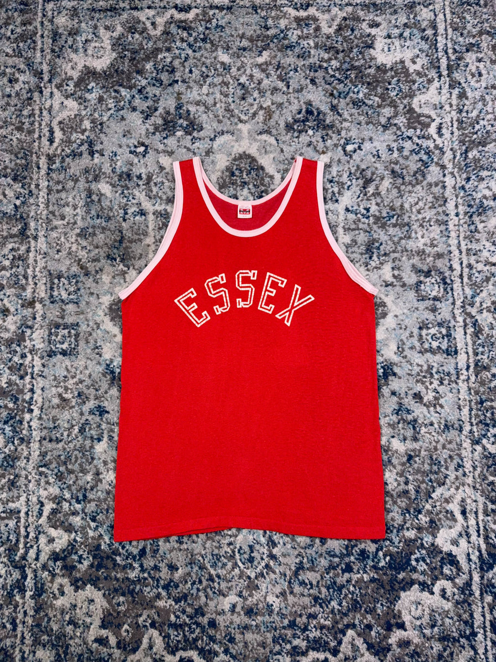 Vintage 80s/90s Essex Arc Spellout Basketball Jersey Size Large