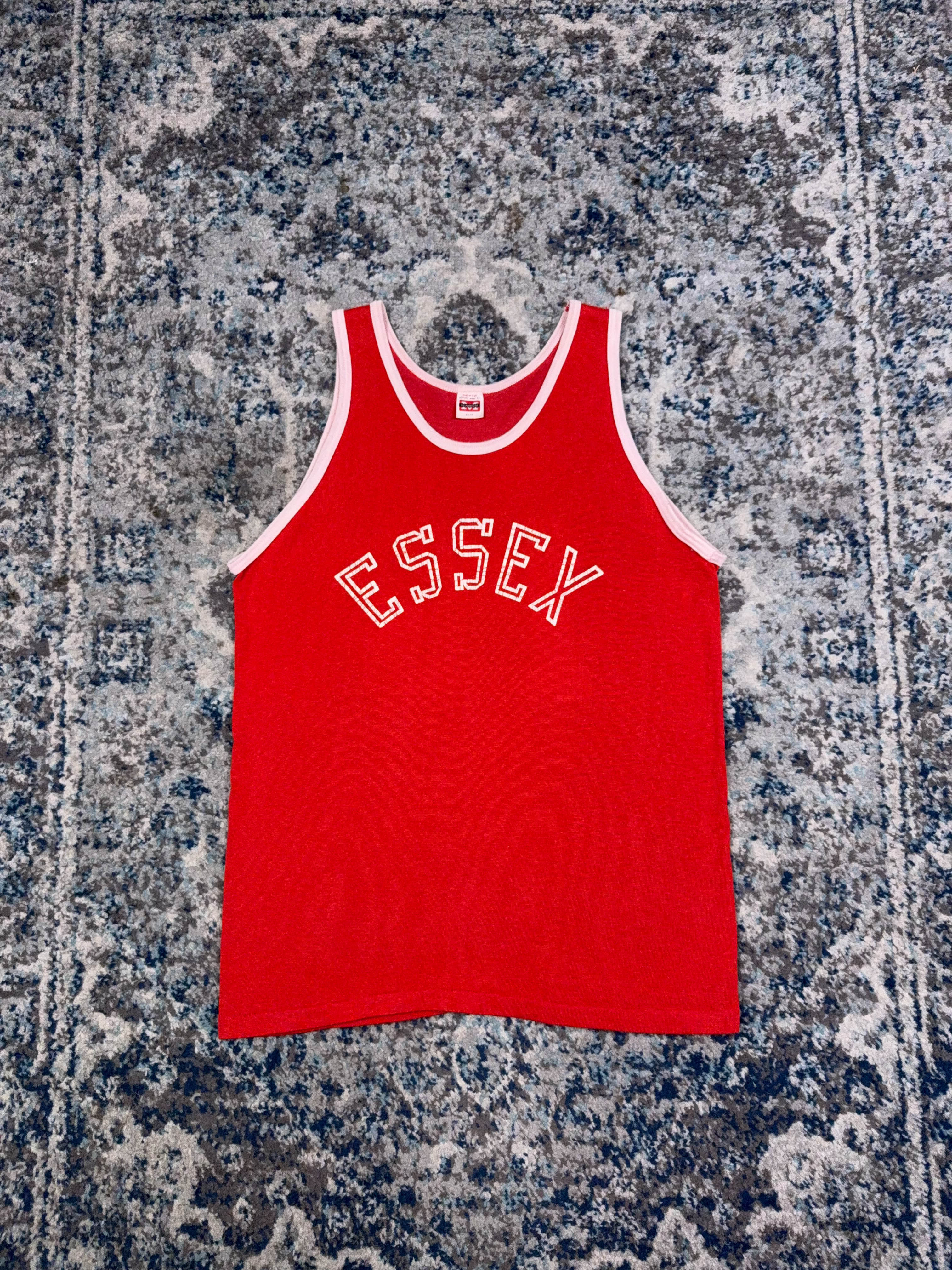 Vintage 80s/90s Essex Arc Spellout Basketball Jersey Size Large