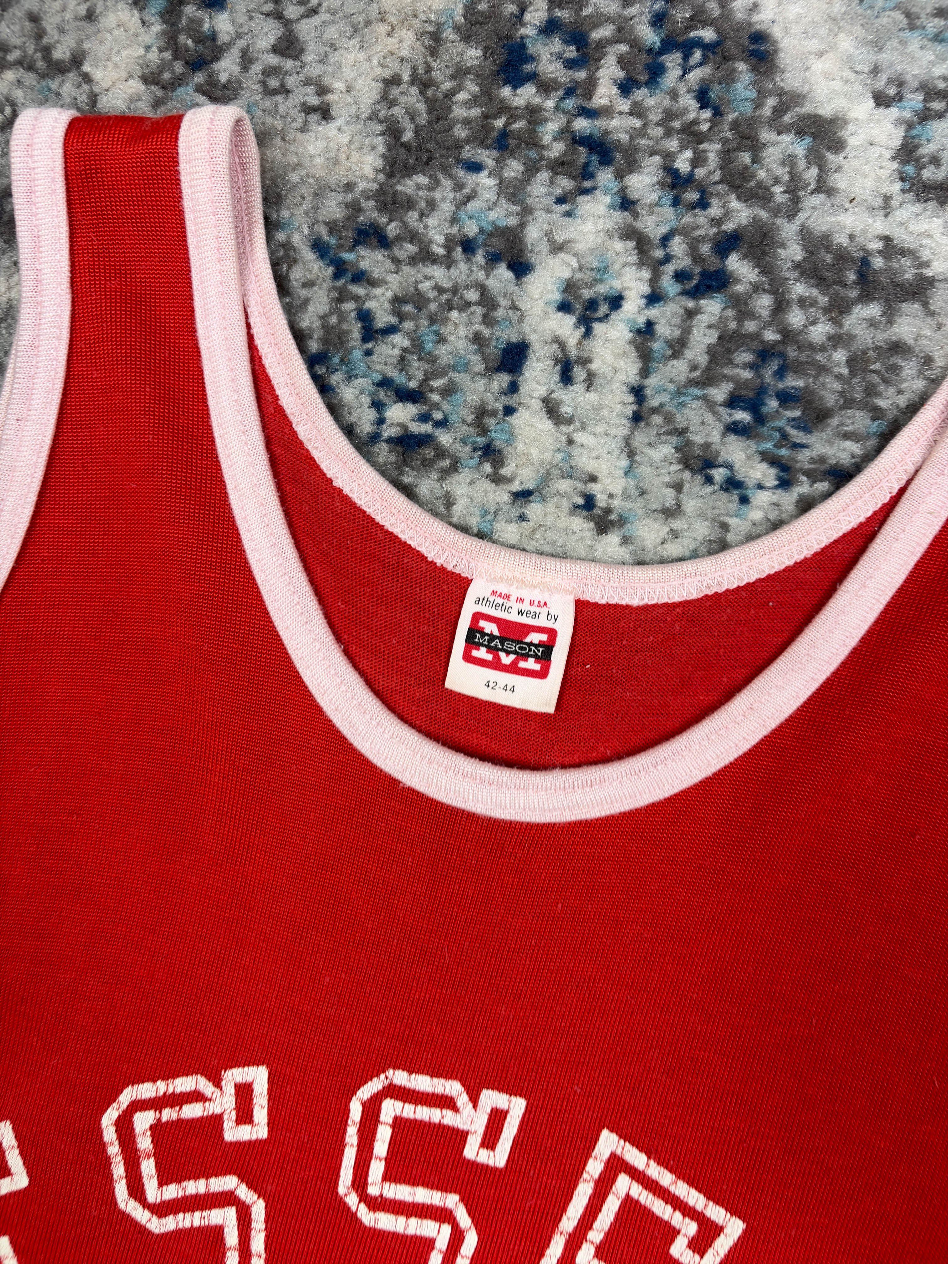 Vintage 80s/90s Essex Arc Spellout Basketball Jersey Size Large