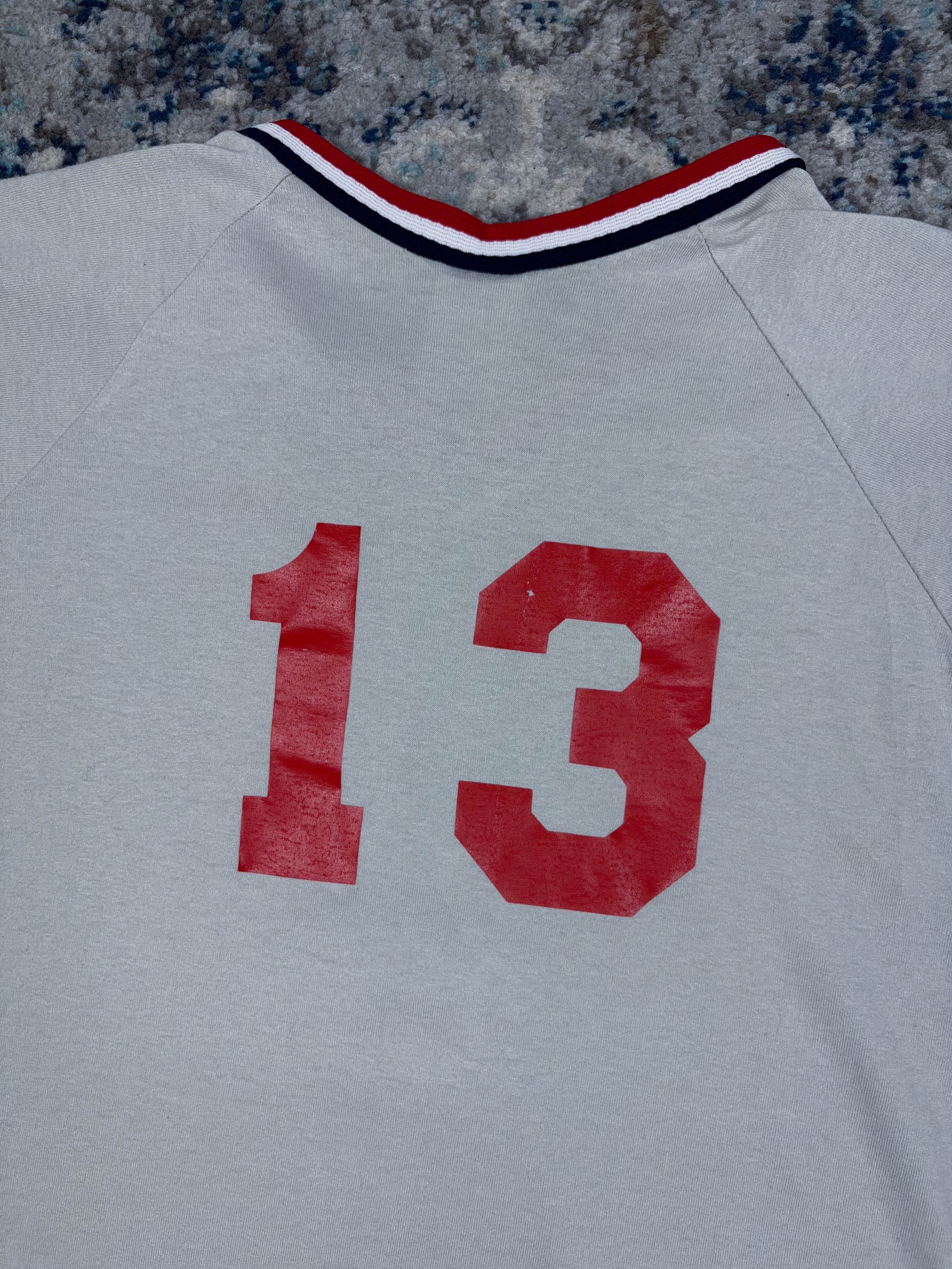 Vintage 90s Atlanta Braves MLB Logo Spellout Baseball Jersey Size XL