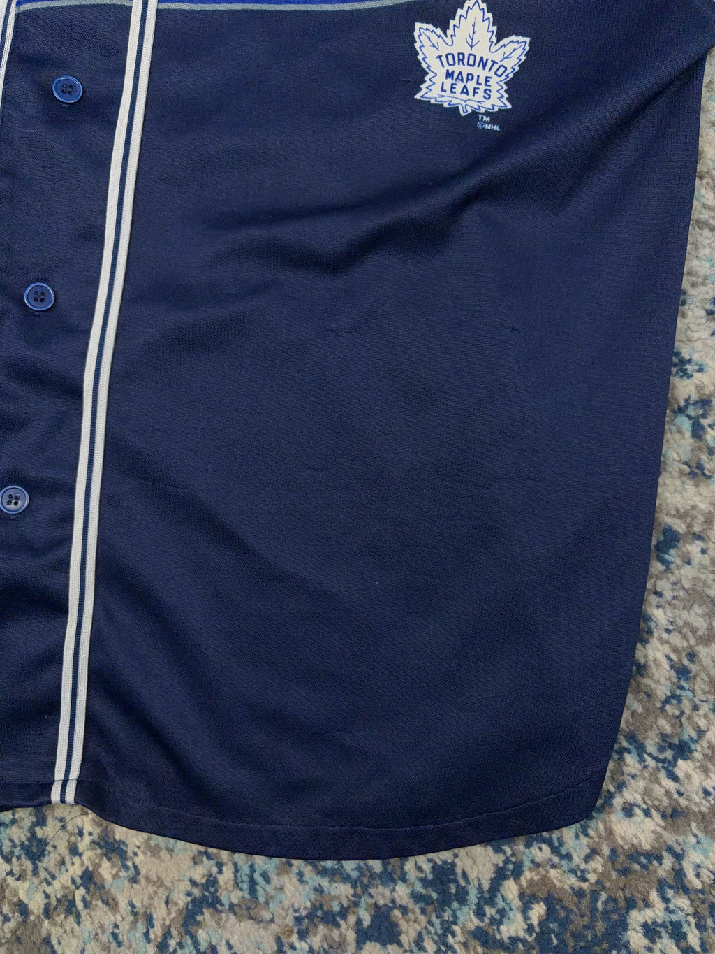 Vintage Toronto Maple Leafs NHL Tailsweep Baseball Jersey Size XL