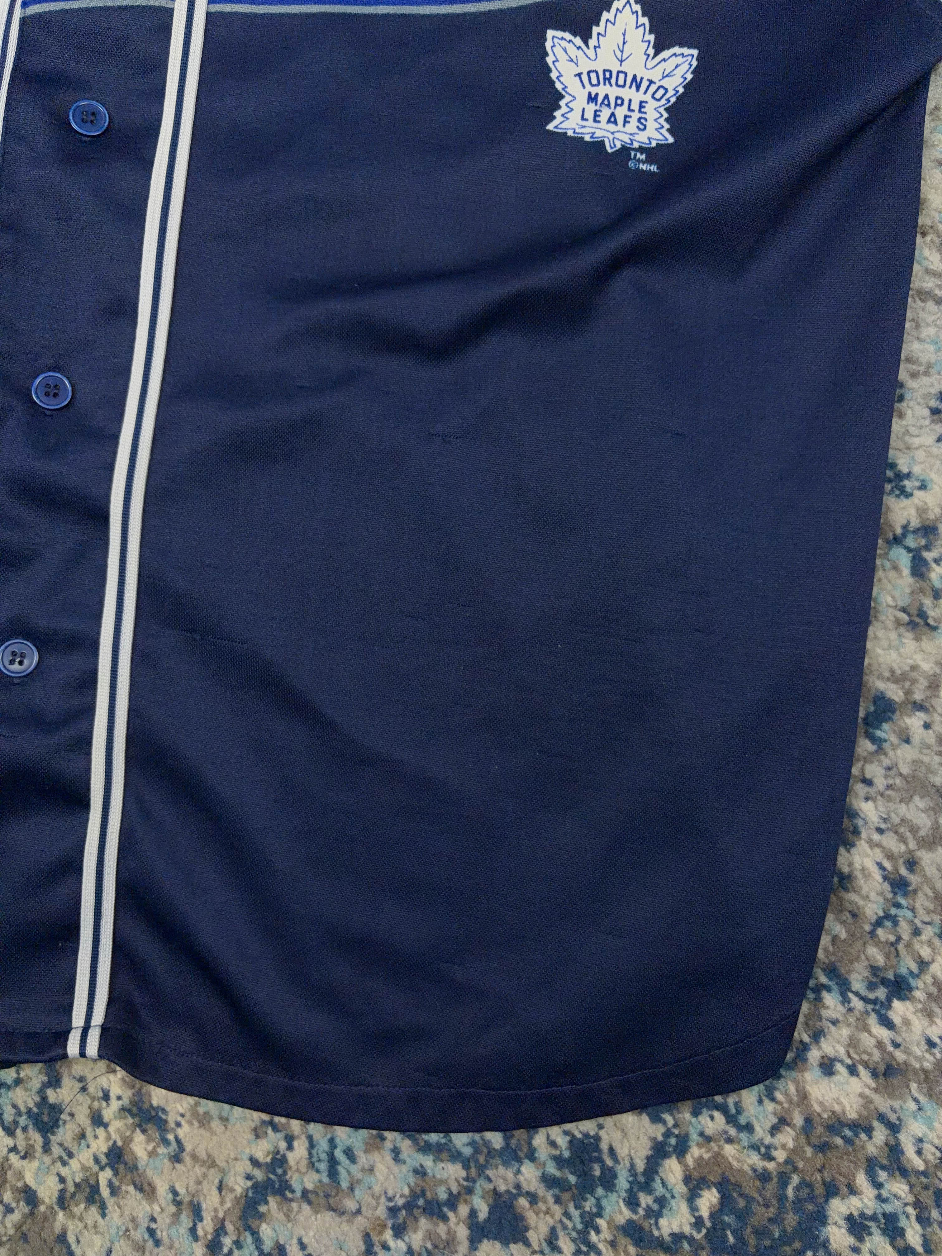 Vintage Toronto Maple Leafs NHL Tailsweep Baseball Jersey Size XL