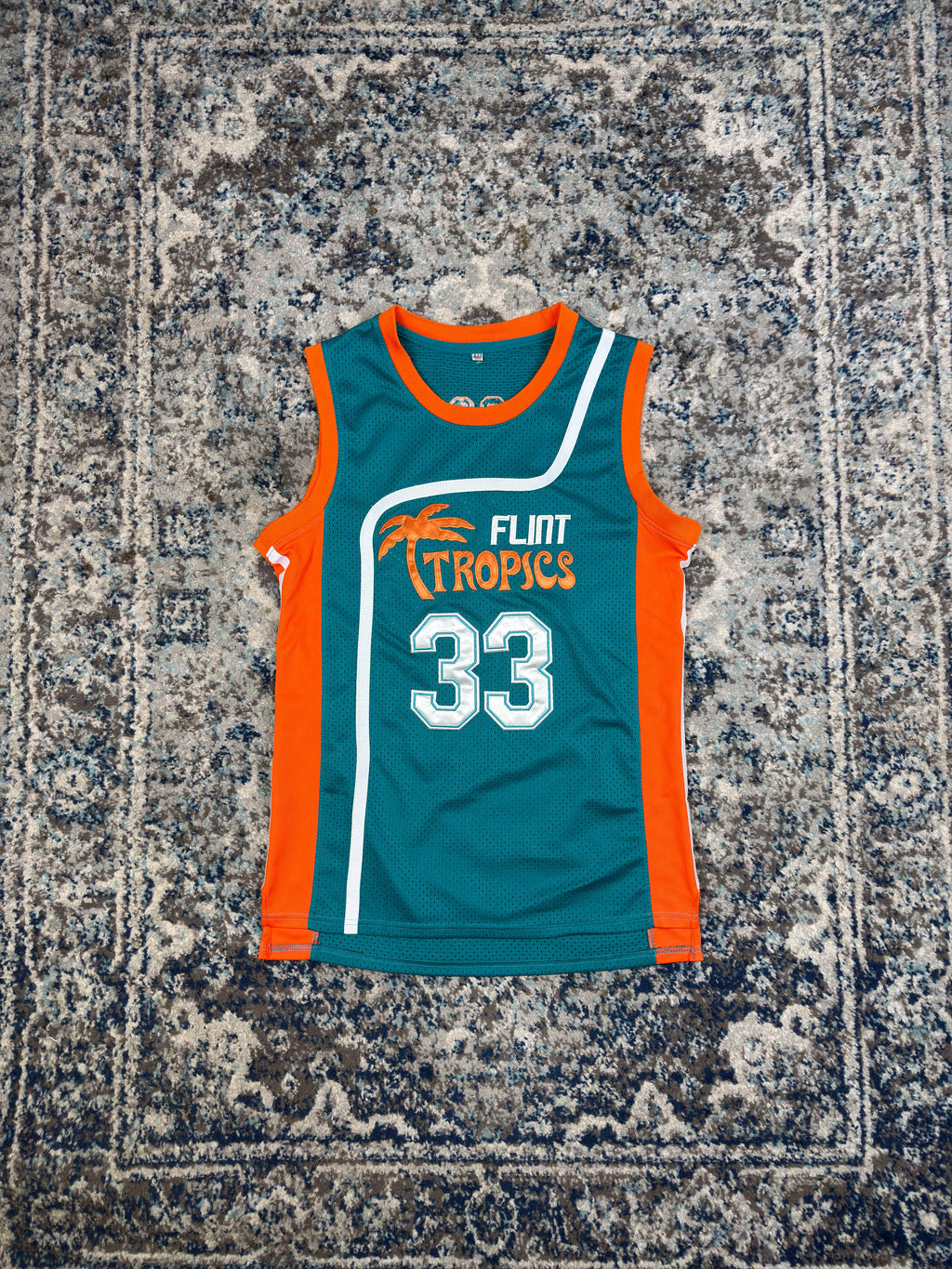 Vintage Jackie Moon #33 Flint Tropics Semi Pro Movie Promo Jersey Size Small