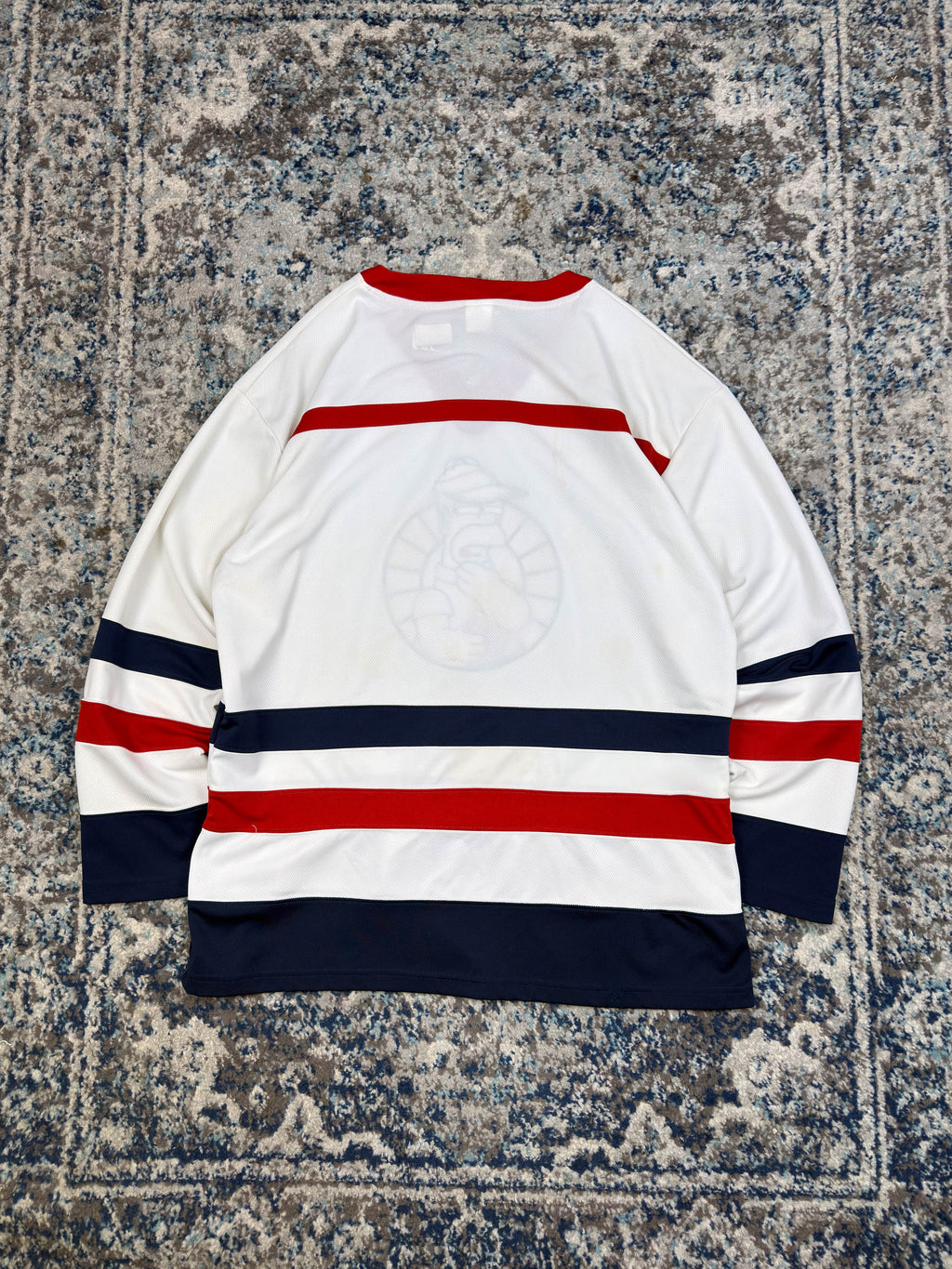 Vintage 2005 Homer Simpson Poker Night Stitched Hockey Jersey Size L/XL