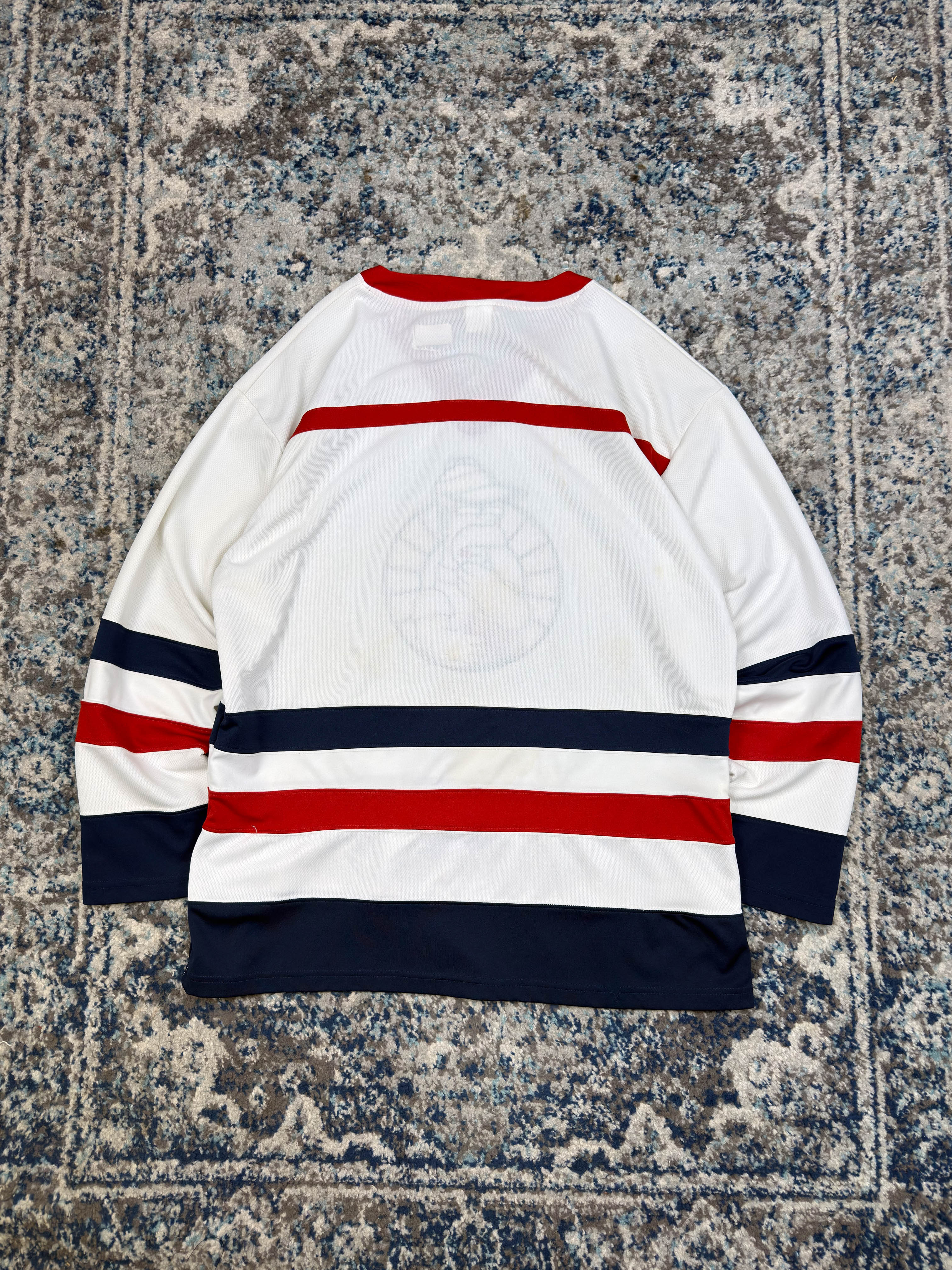 Vintage 2005 Homer Simpson Poker Night Stitched Hockey Jersey Size L/XL