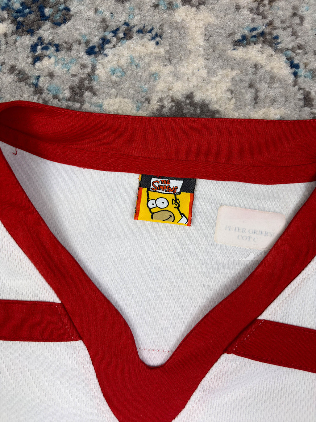 Vintage 2005 Homer Simpson Poker Night Stitched Hockey Jersey Size L/XL