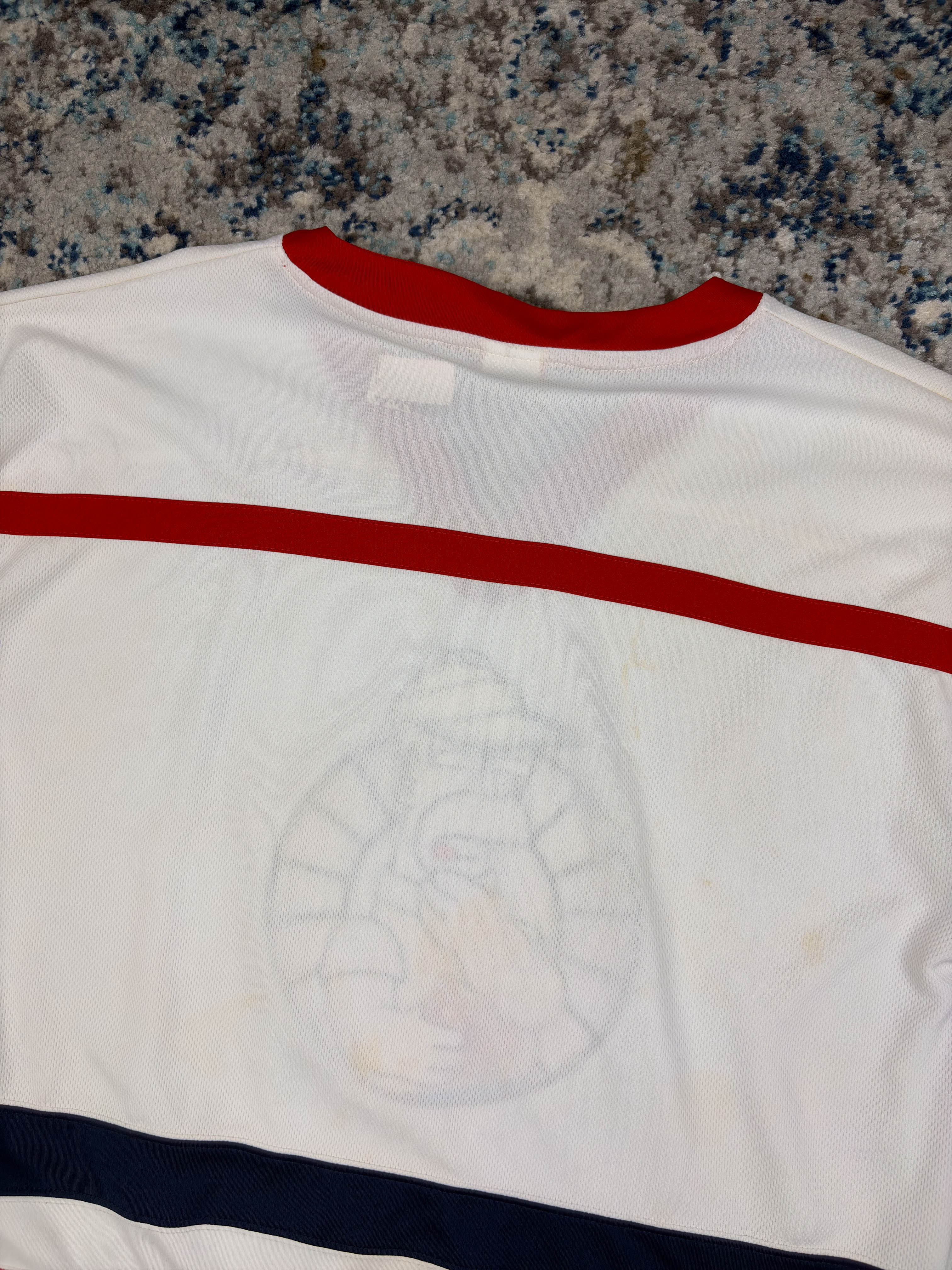 Vintage 2005 Homer Simpson Poker Night Stitched Hockey Jersey Size L/XL