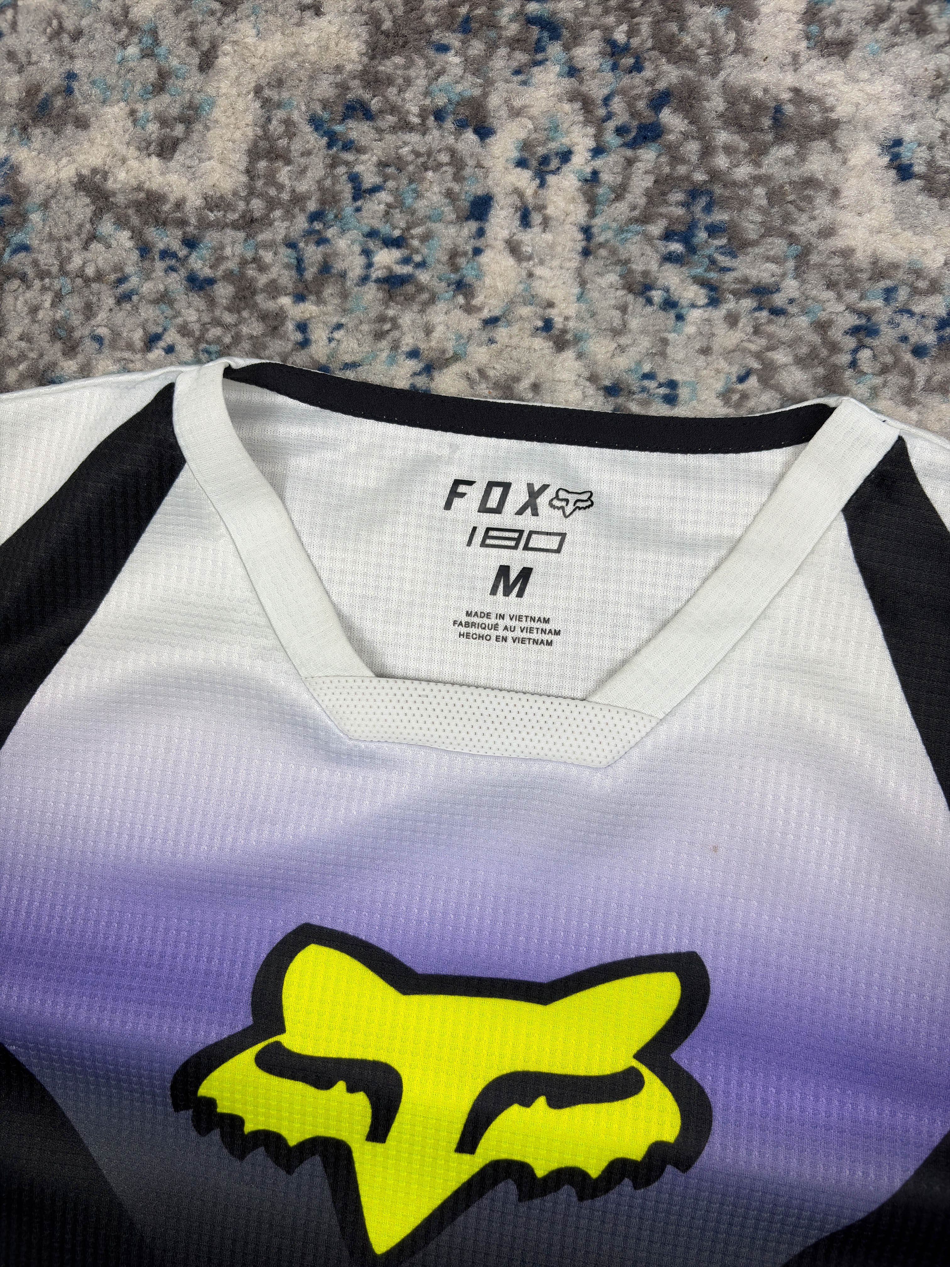 Vintage Fox Racing Sleeve Spellout Motocross Jersey Size Medium