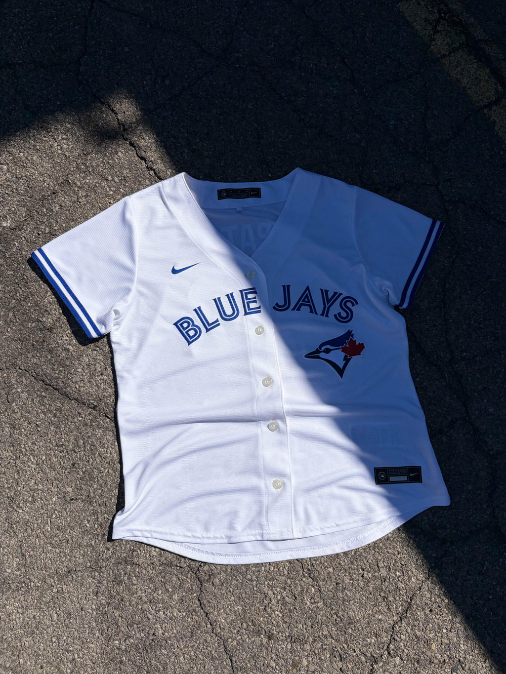 Vintage Toronto Blue Jays MLB Spellout Logo Baseball Jersey Size YOUTH M