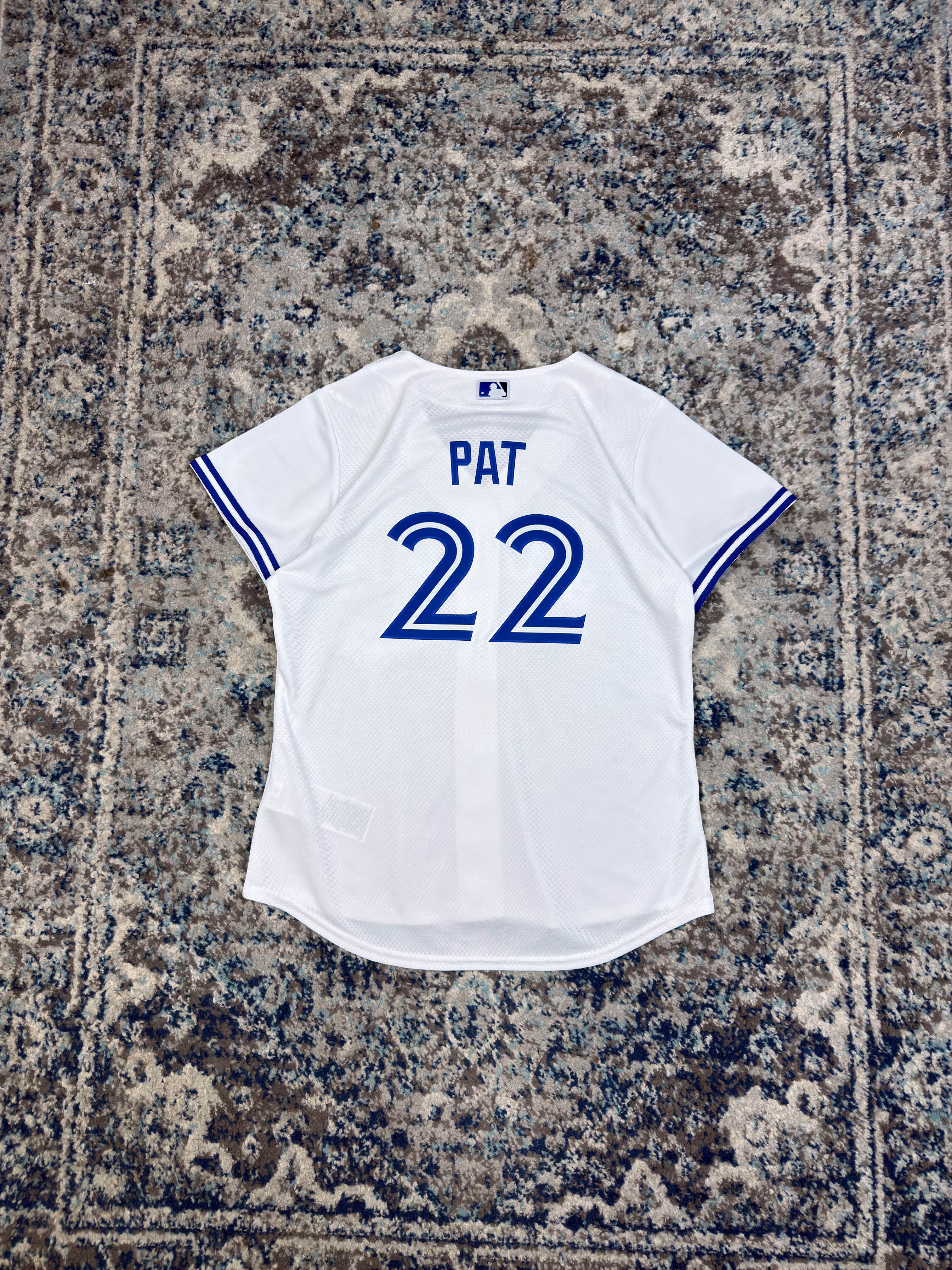 Vintage Toronto Blue Jays MLB Spellout Logo Baseball Jersey Size YOUTH M