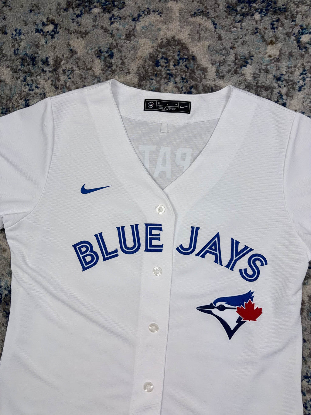 Vintage Toronto Blue Jays MLB Spellout Logo Baseball Jersey Size YOUTH M