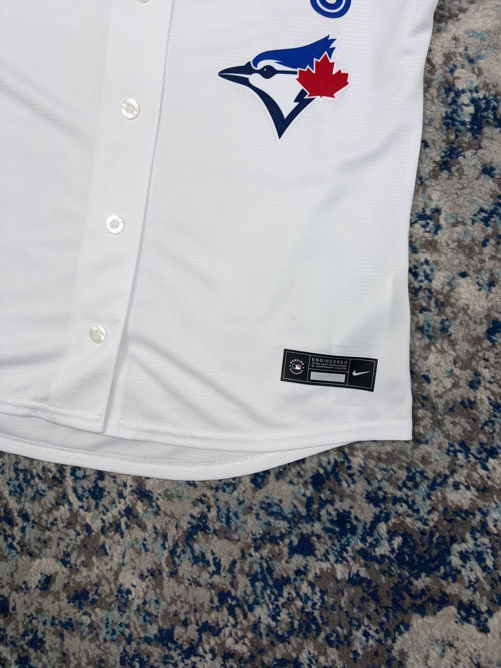 Vintage Toronto Blue Jays MLB Spellout Logo Baseball Jersey Size YOUTH M