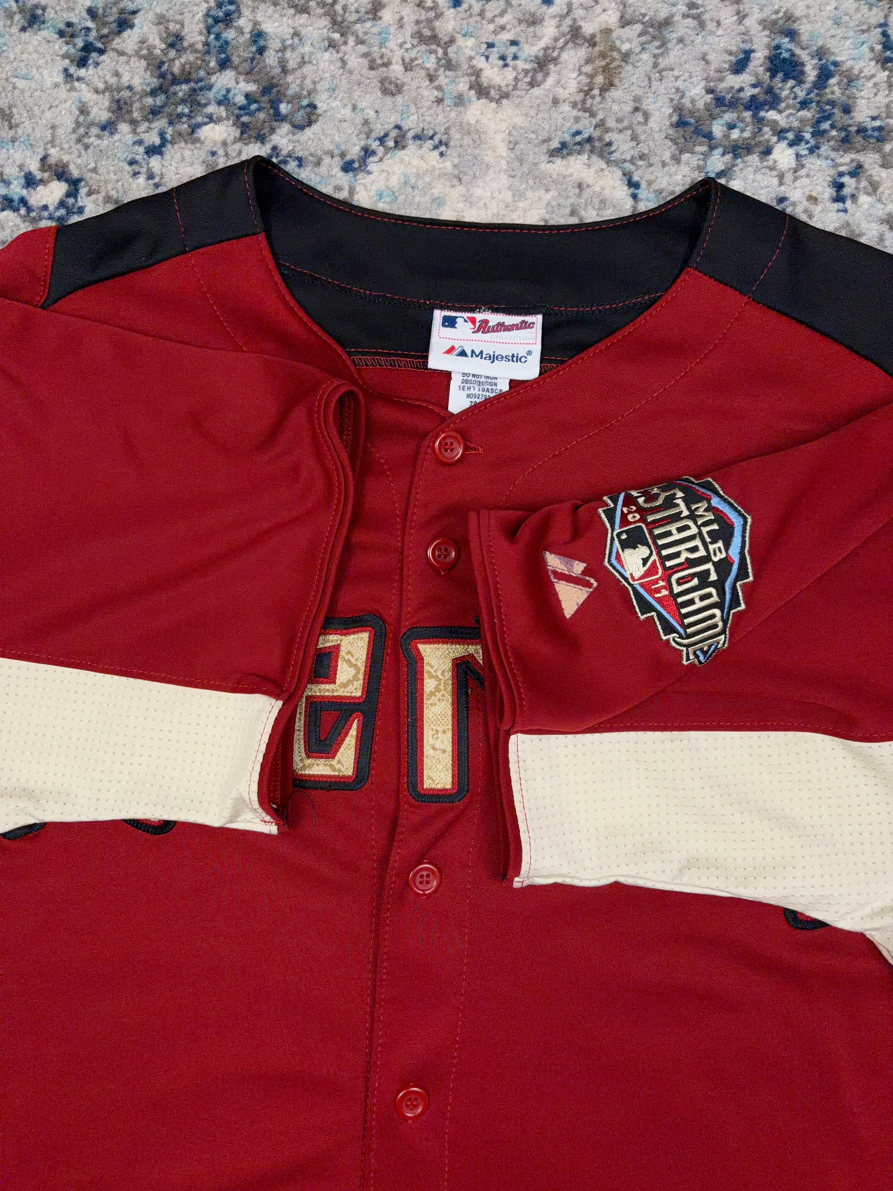 American Stitched Spellout 2011 All Star Game MLB Jersey Size XL