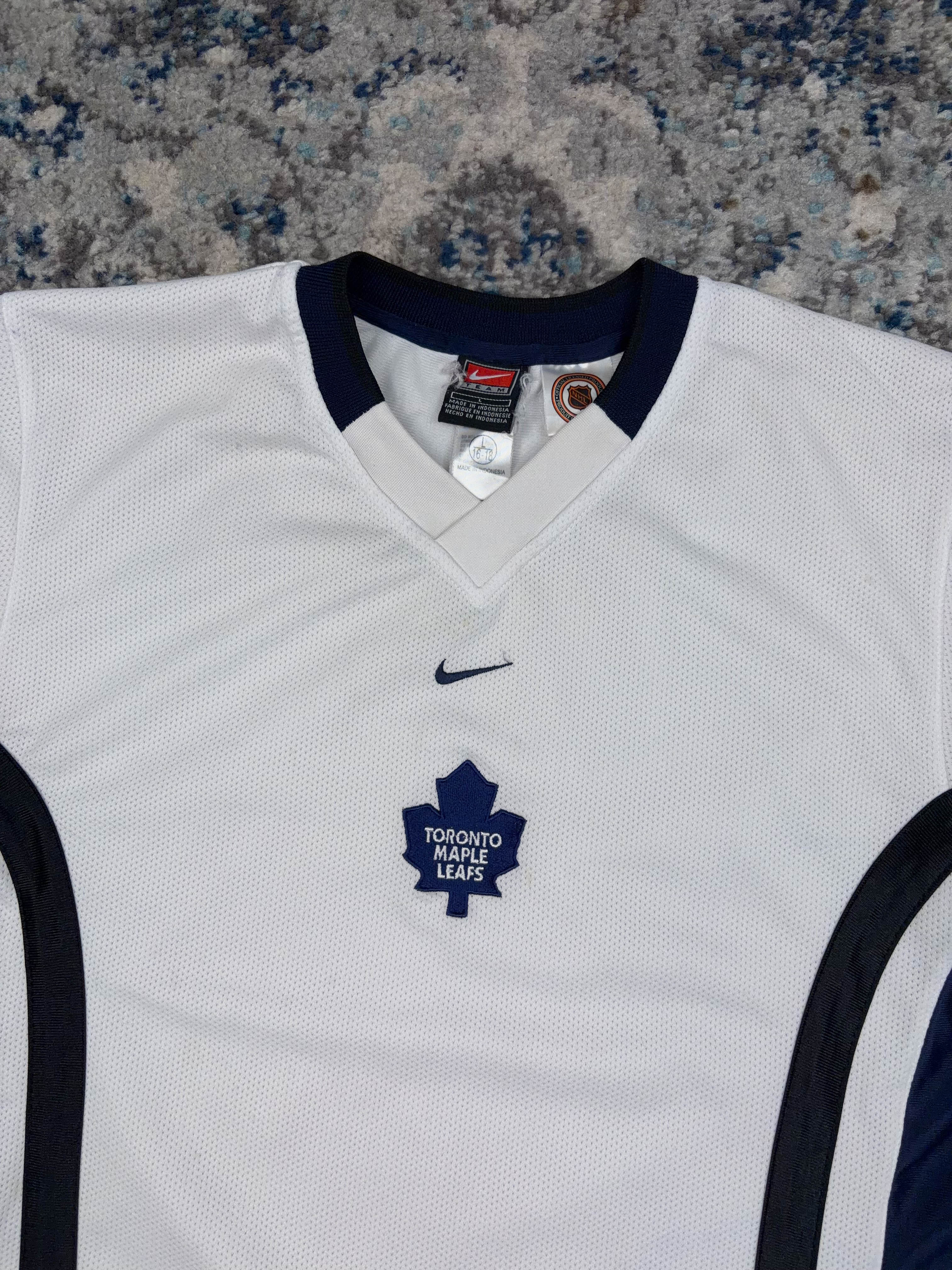 Vintage Toronto Maple Leafs NHL Nike Hockey Jersey Size YOUTH Large