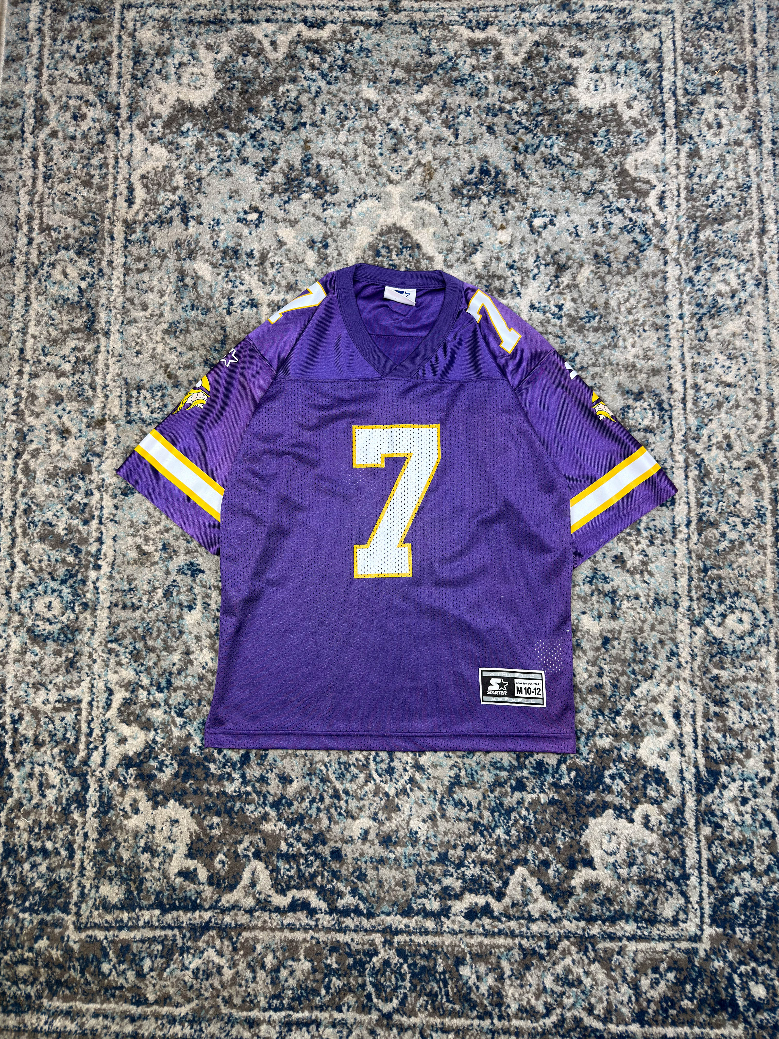 Vintage Randal Cunninham #7 Minnesota Vikings NFL Jersey Size YOUTH Medium