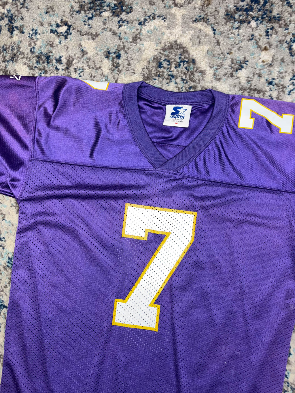 Vintage Randal Cunninham #7 Minnesota Vikings NFL Jersey Size YOUTH Medium