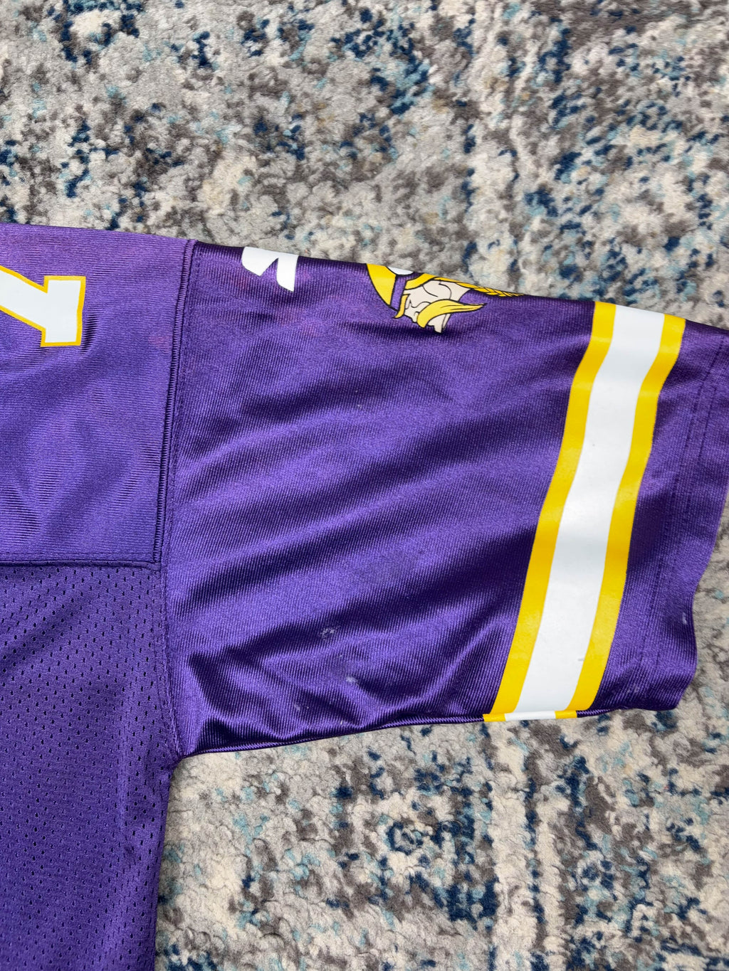 Vintage Randal Cunninham #7 Minnesota Vikings NFL Jersey Size YOUTH Medium