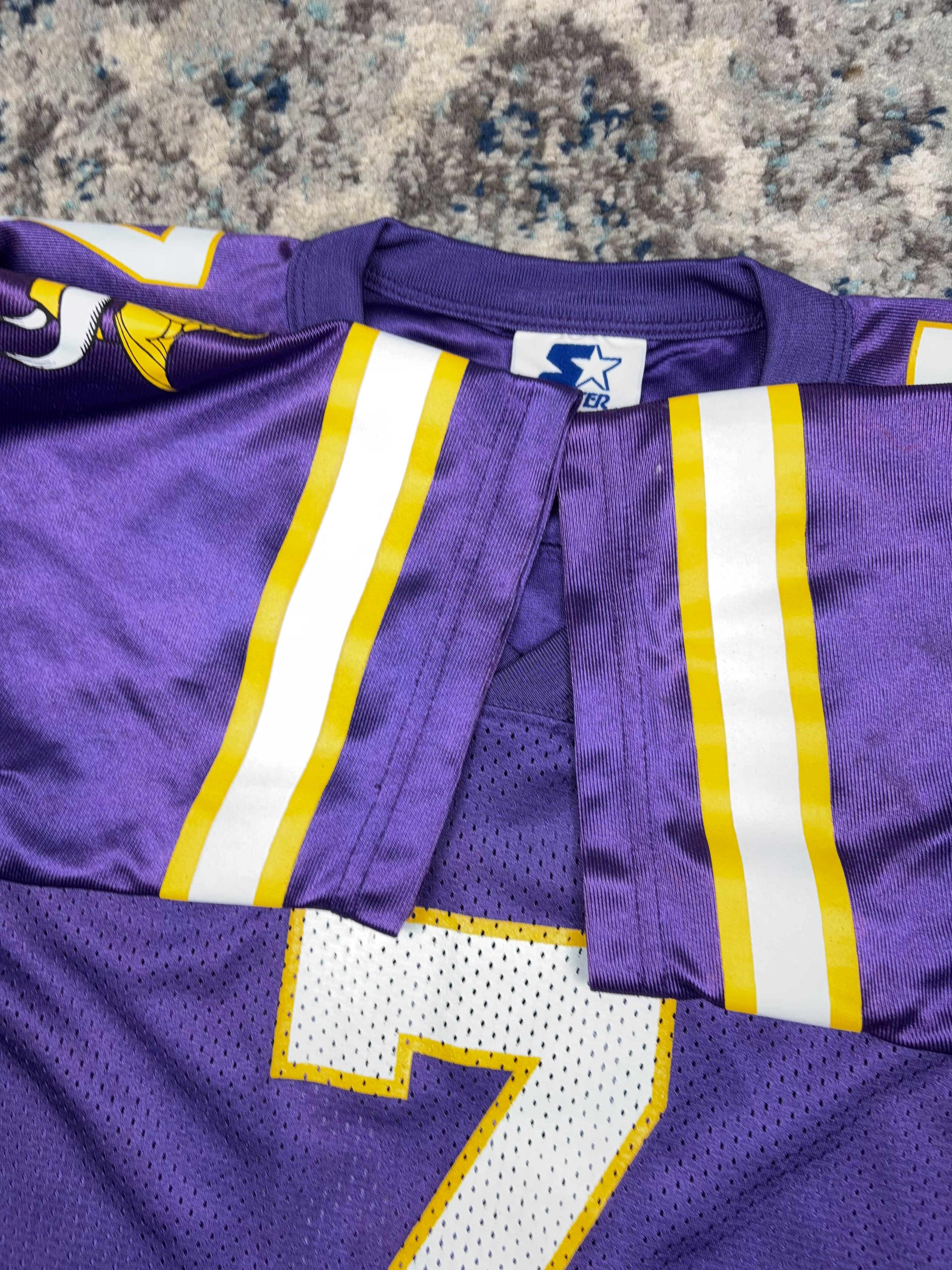 Vintage Randal Cunninham #7 Minnesota Vikings NFL Jersey Size YOUTH Medium