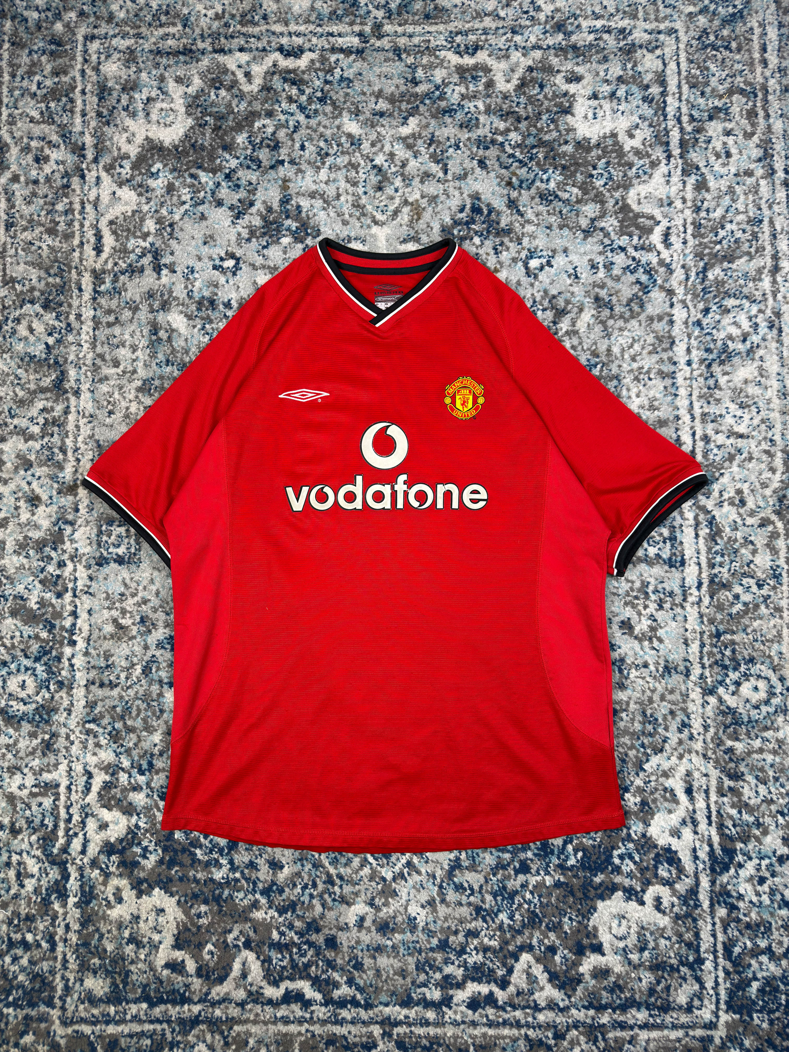 Vintage 2004 Manchester United Home Umbro Soccer Jersey Size XL