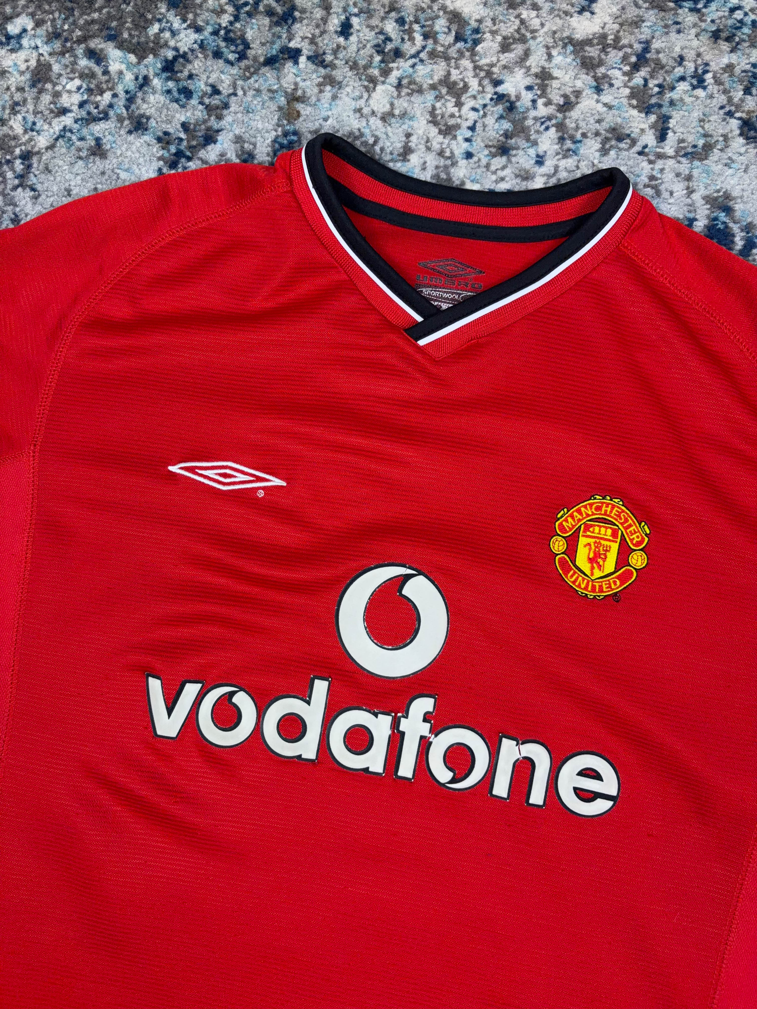 Vintage 2004 Manchester United Home Umbro Soccer Jersey Size XL