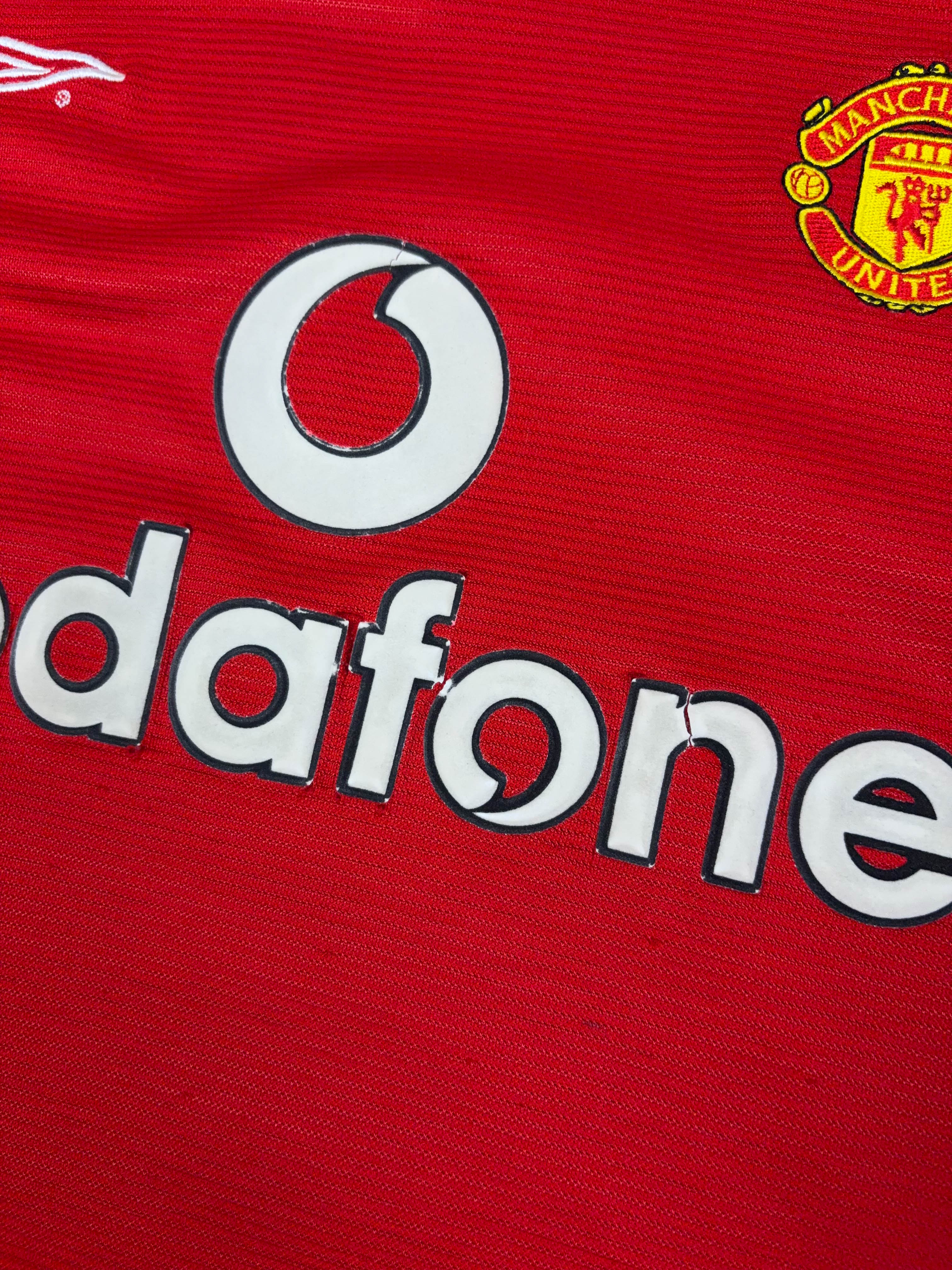 Vintage 2004 Manchester United Home Umbro Soccer Jersey Size XL