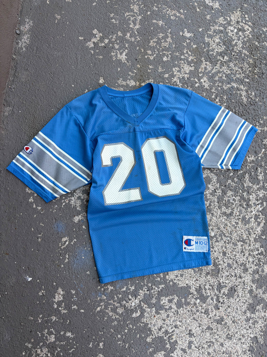 Vintage Barry Sanders #20 Detroit Lions NFL Champion Jersey Size YOUTH Medium