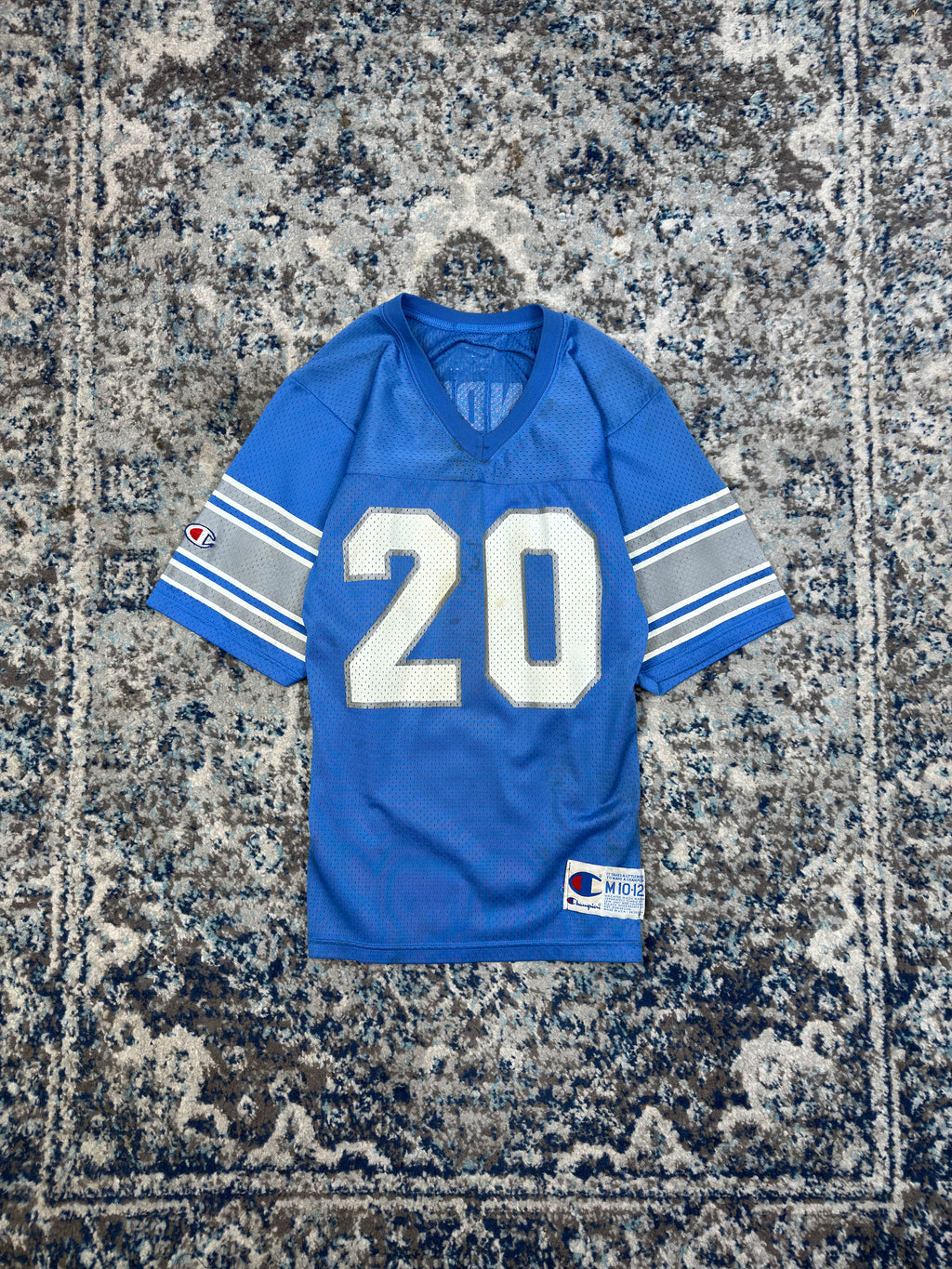 Vintage Barry Sanders #20 Detroit Lions NFL Champion Jersey Size YOUTH Medium