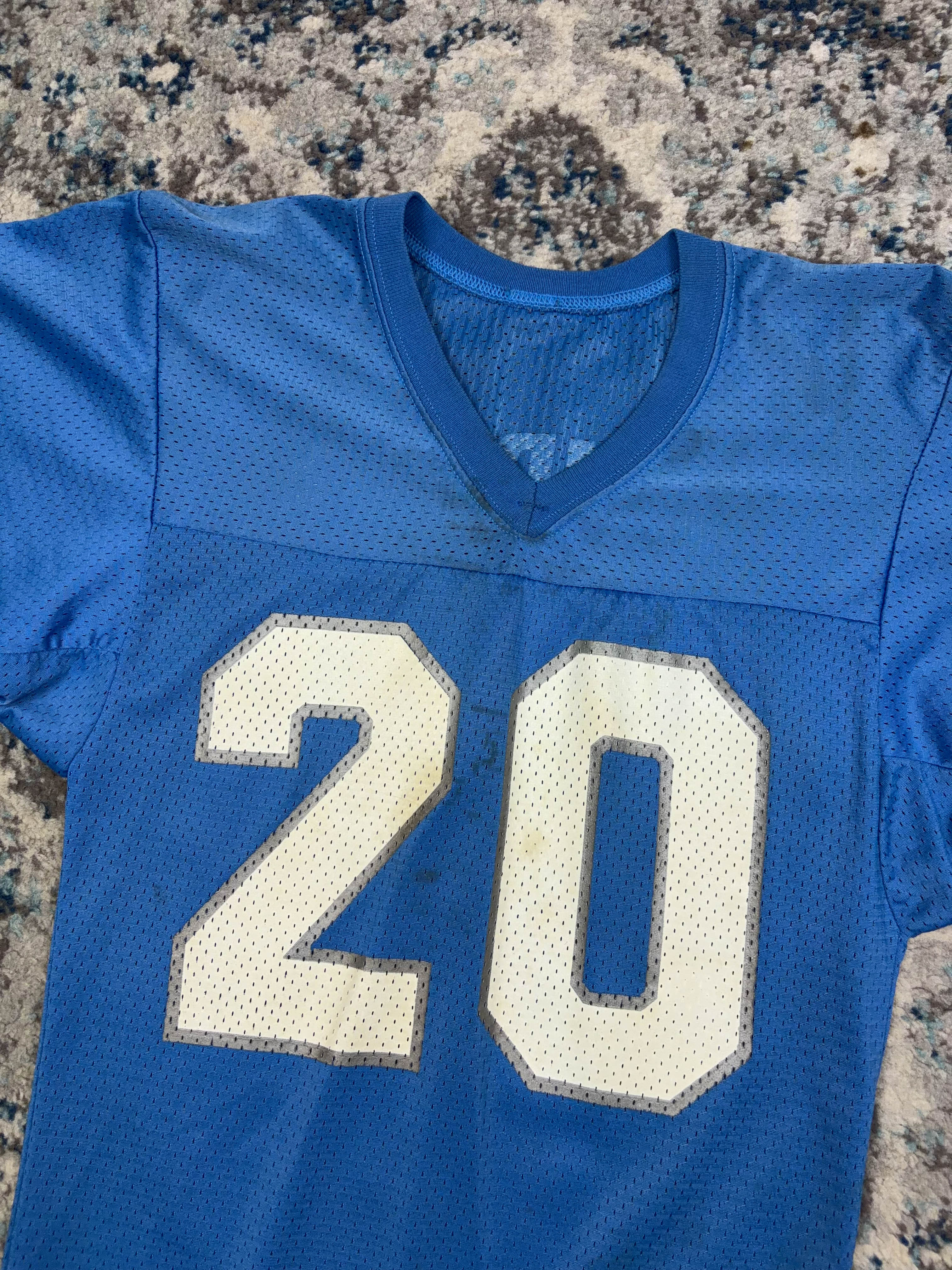 Vintage Barry Sanders #20 Detroit Lions NFL Champion Jersey Size YOUTH Medium