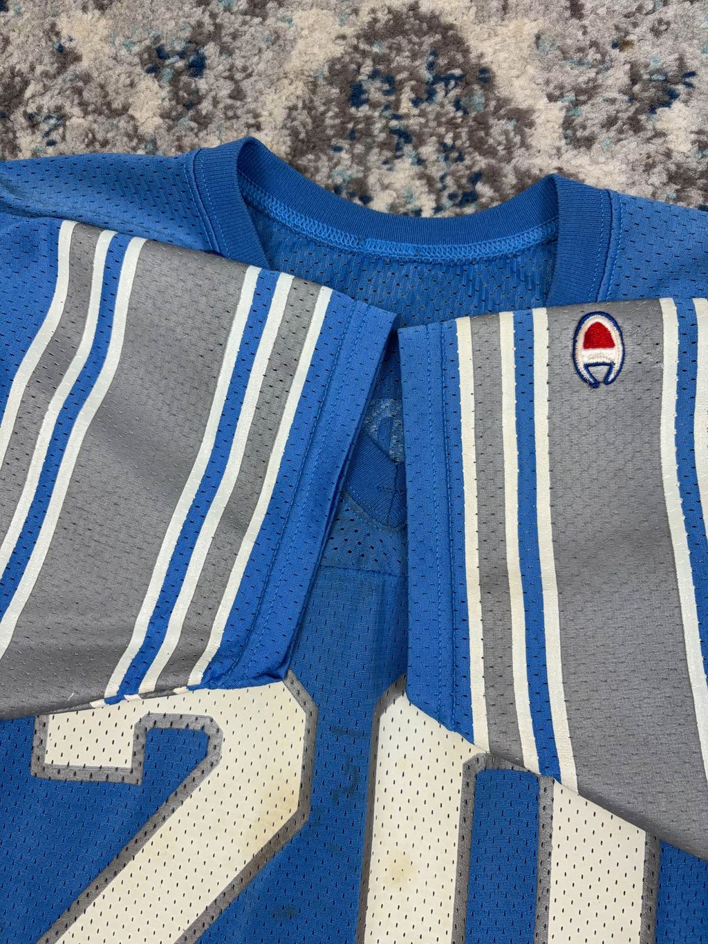 Vintage Barry Sanders #20 Detroit Lions NFL Champion Jersey Size YOUTH Medium