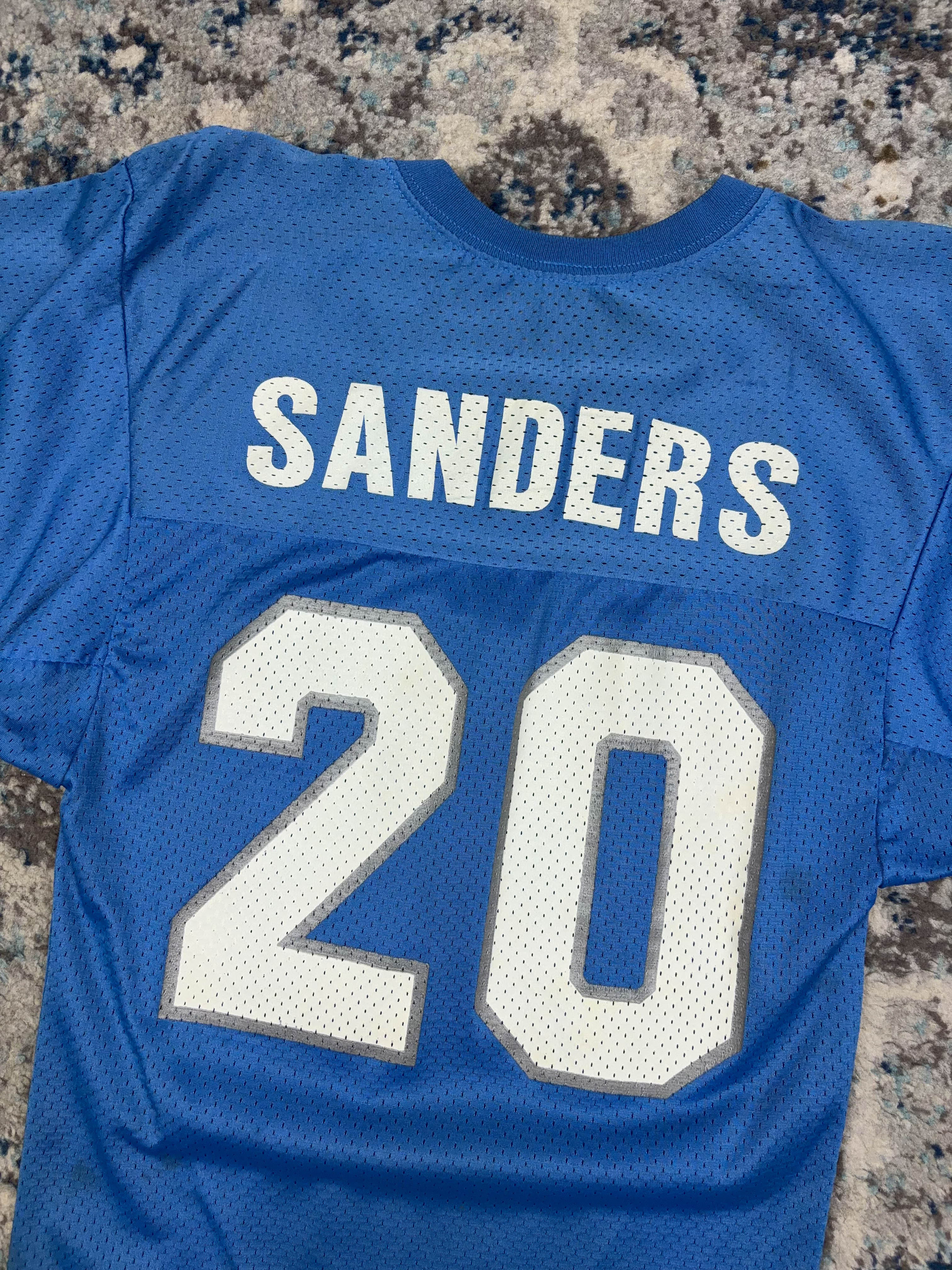 Vintage Barry Sanders #20 Detroit Lions NFL Champion Jersey Size YOUTH Medium