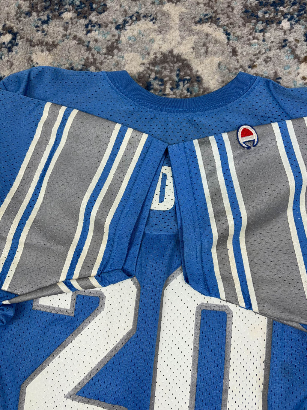 Vintage Barry Sanders #20 Detroit Lions NFL Champion Jersey Size YOUTH Medium