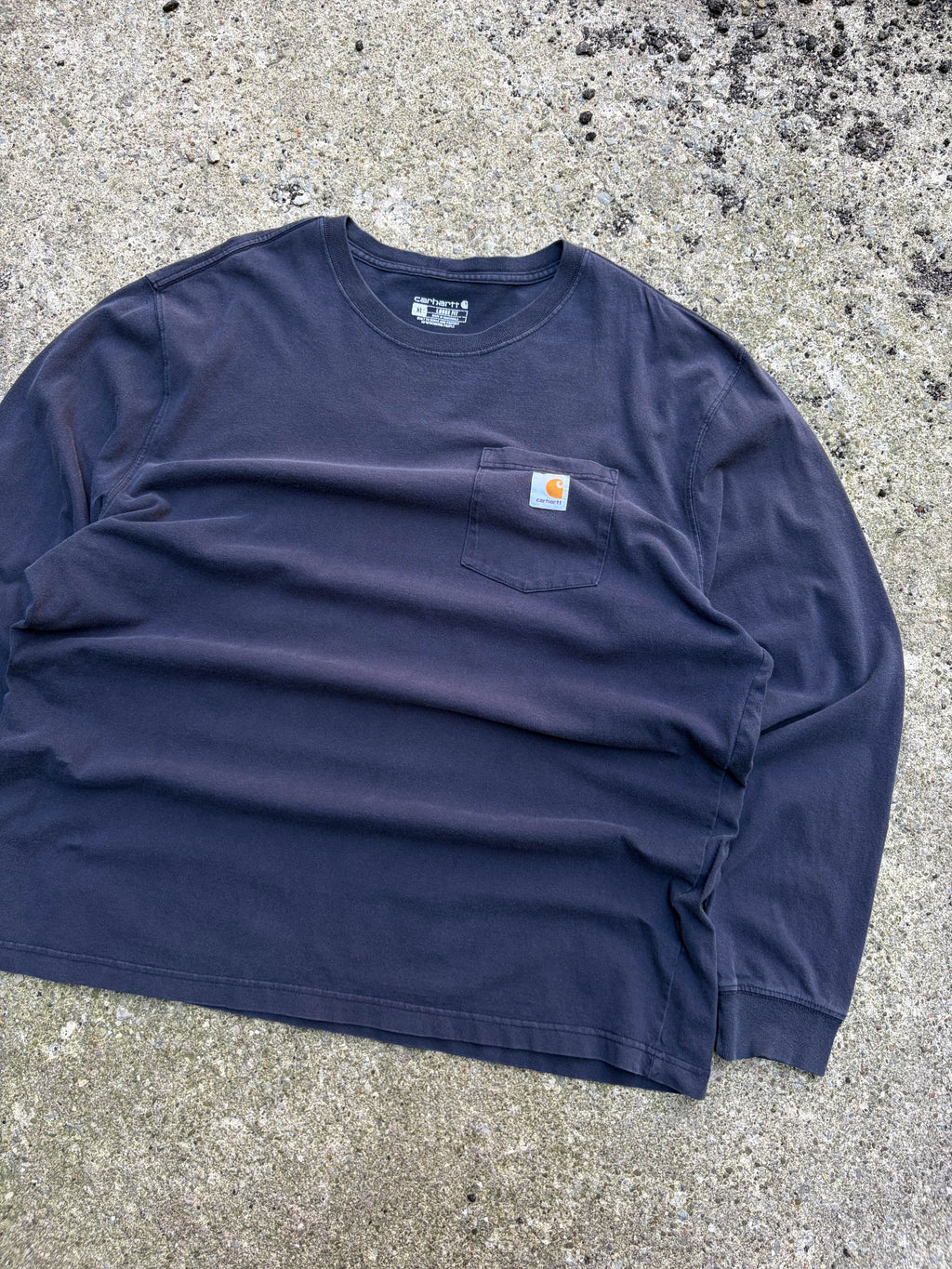 Carhartt Loose Fit Single Pocket Long Sleeve Workwear T-Shirt Size XL