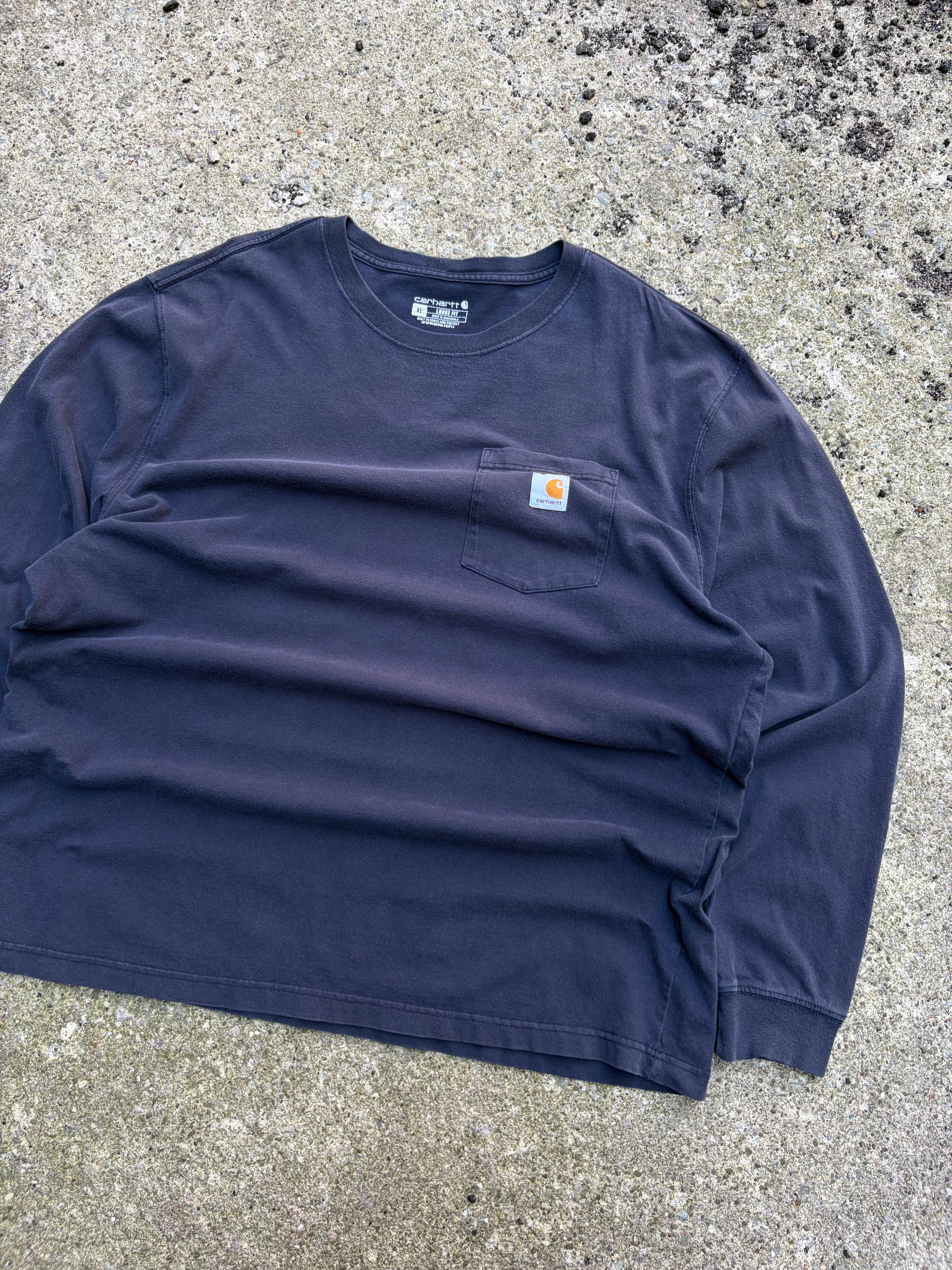 Carhartt Loose Fit Single Pocket Long Sleeve Workwear T-Shirt Size XL