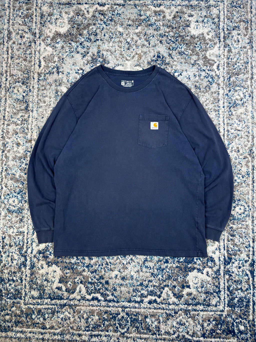 Carhartt Loose Fit Single Pocket Long Sleeve Workwear T-Shirt Size XL