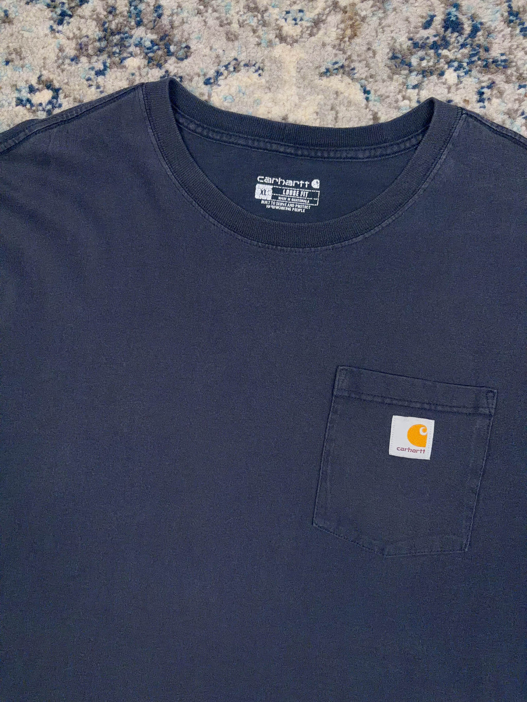 Carhartt Loose Fit Single Pocket Long Sleeve Workwear T-Shirt Size XL