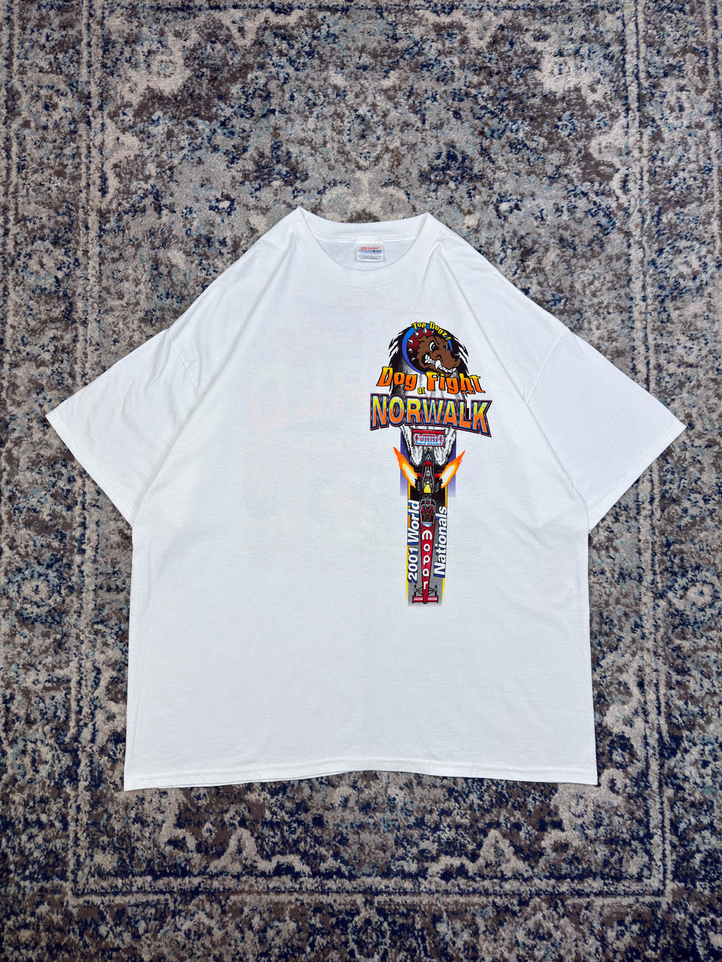 Vintage 2001 Norwalk World Nationals Drag Race Graphic T-Shirt Size 2XL