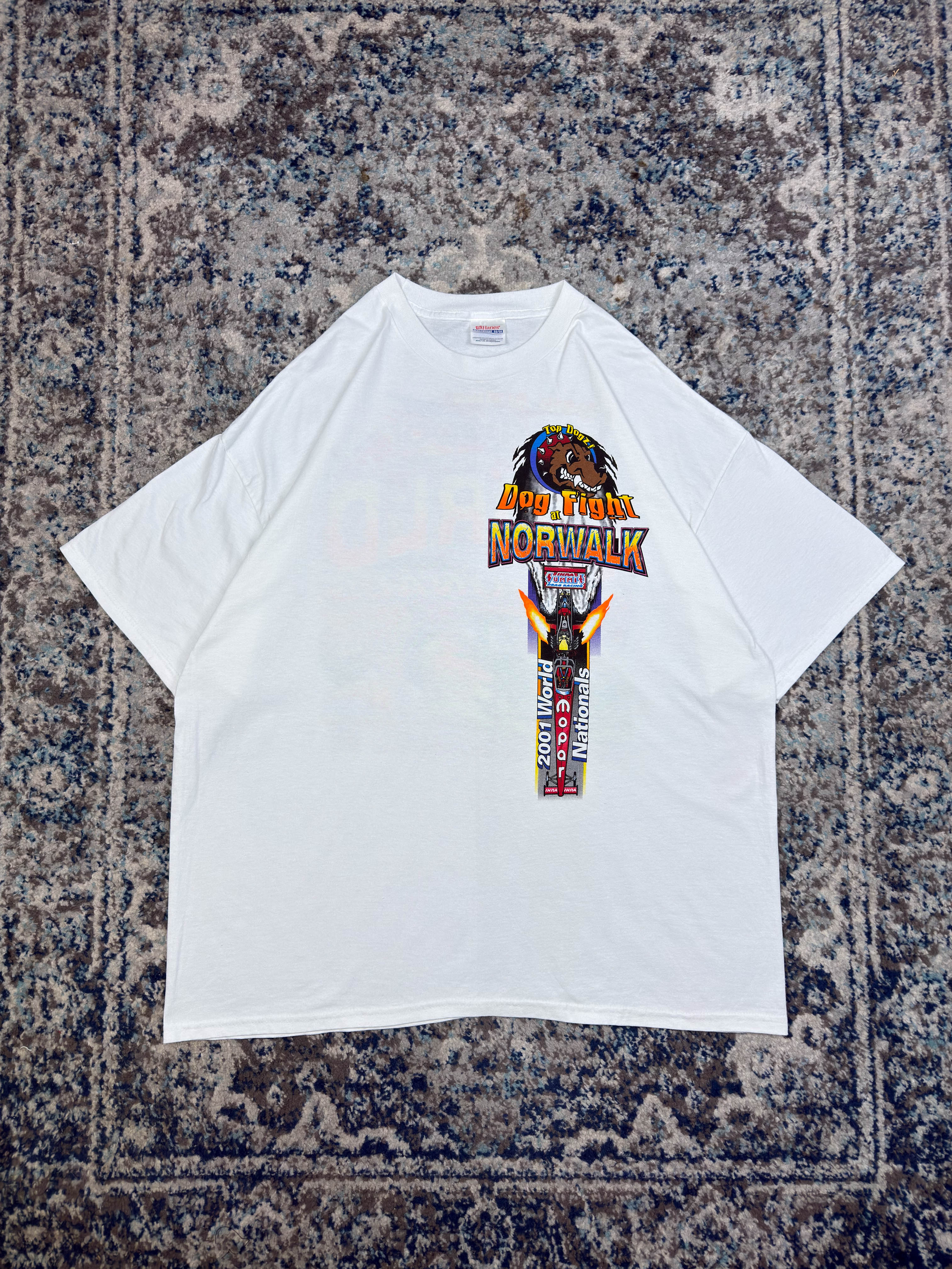 Vintage 2001 Norwalk World Nationals Drag Race Graphic T-Shirt Size 2XL