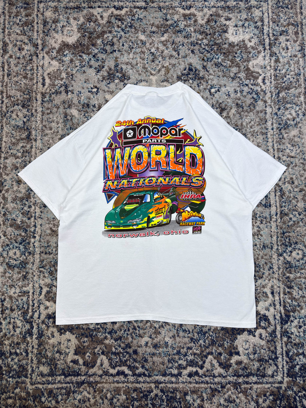 Vintage 2001 Norwalk World Nationals Drag Race Graphic T-Shirt Size 2XL