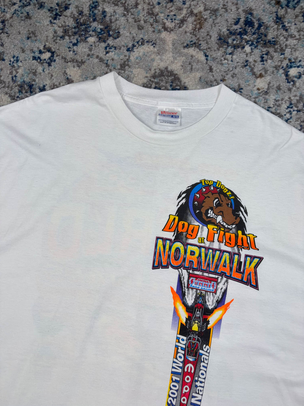 Vintage 2001 Norwalk World Nationals Drag Race Graphic T-Shirt Size 2XL