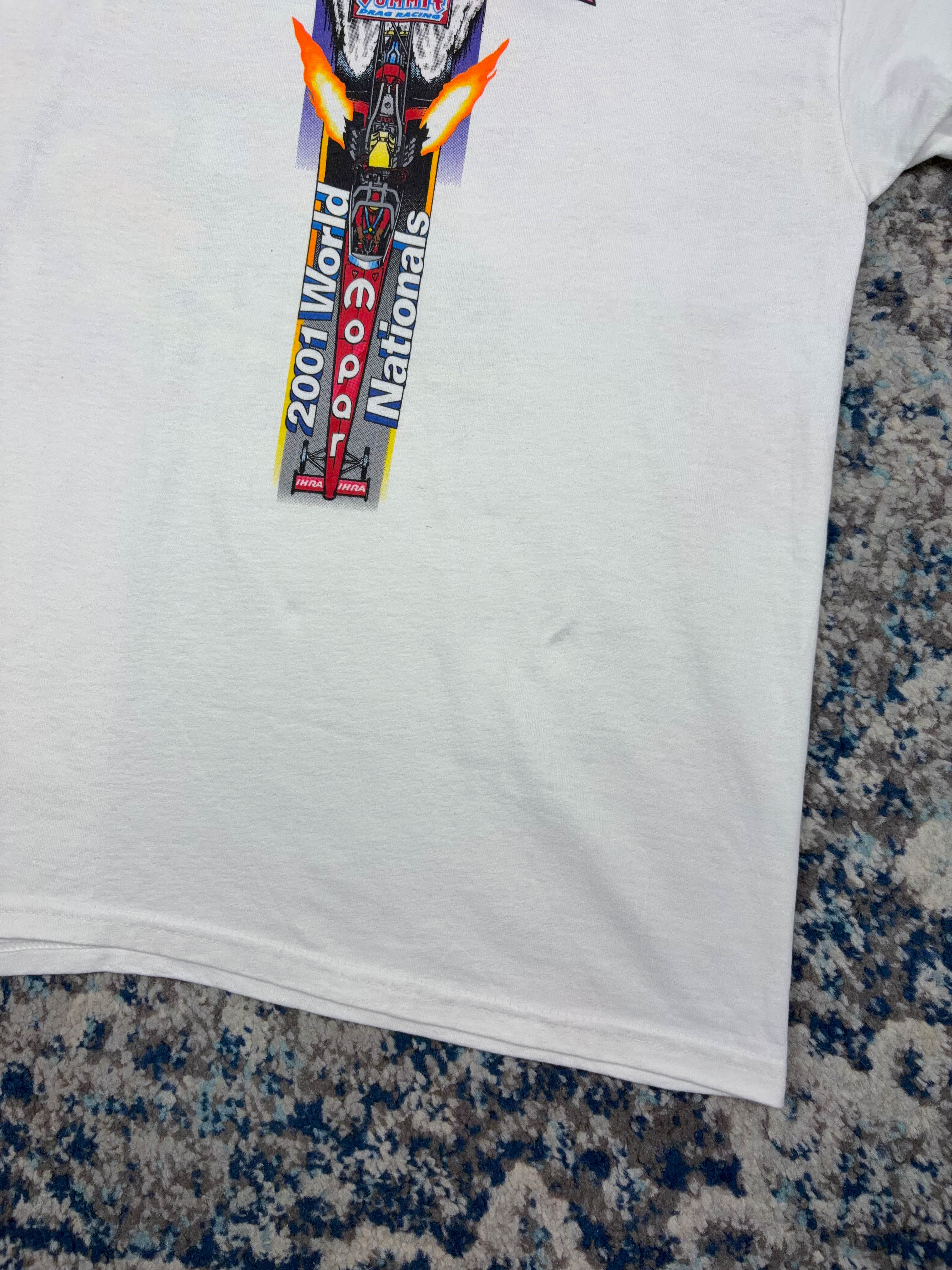 Vintage 2001 Norwalk World Nationals Drag Race Graphic T-Shirt Size 2XL